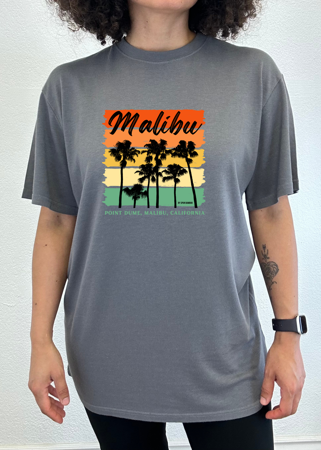 Malibu Unisex Bamboo Viscose/Organic Cotton Short Sleeve Graphic T-Shirt - The7Letter