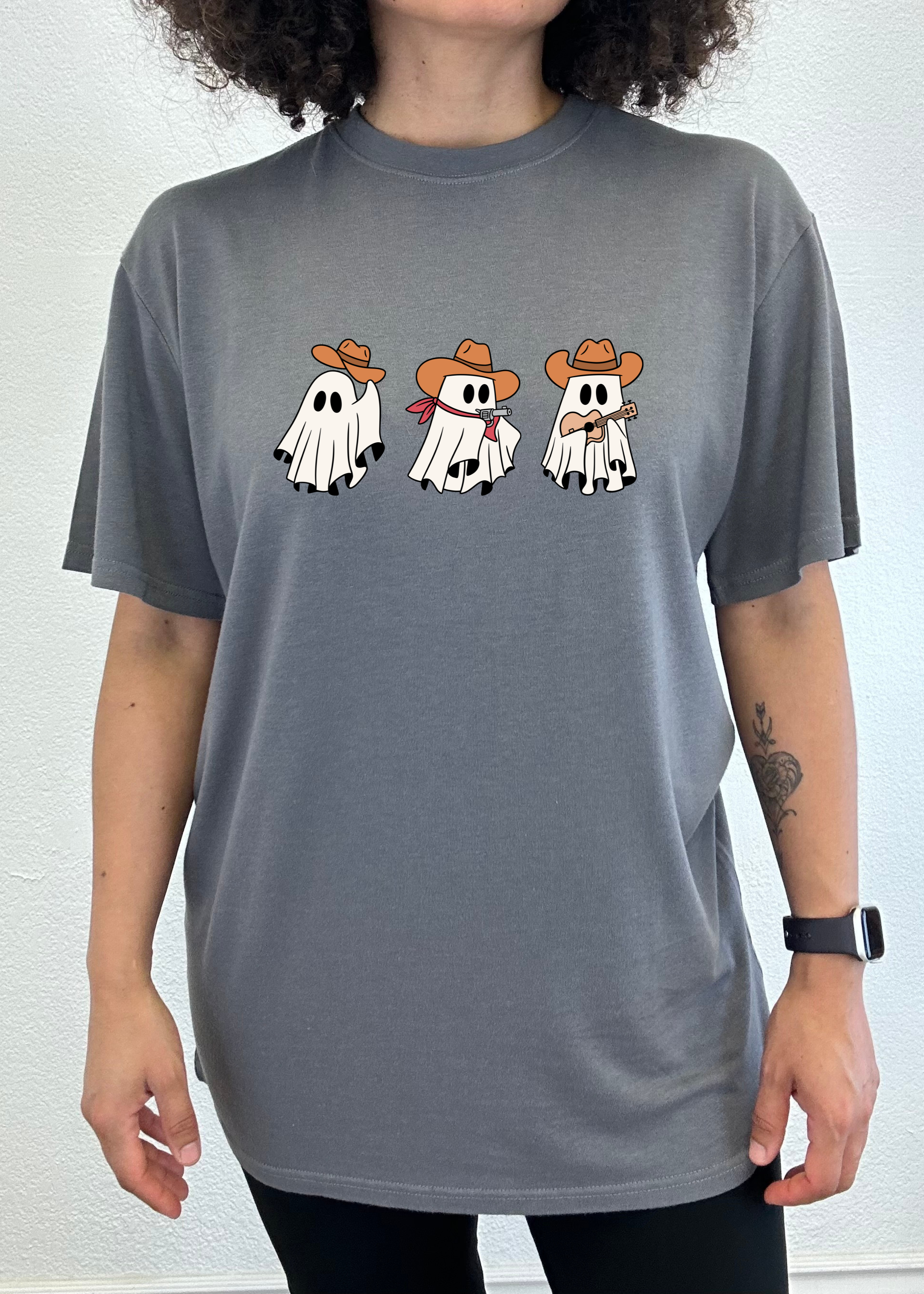 Cowboy Ghosts Unisex Bamboo Viscose/Organic Cotton Short Sleeve Graphic T-Shirt - The7Letter