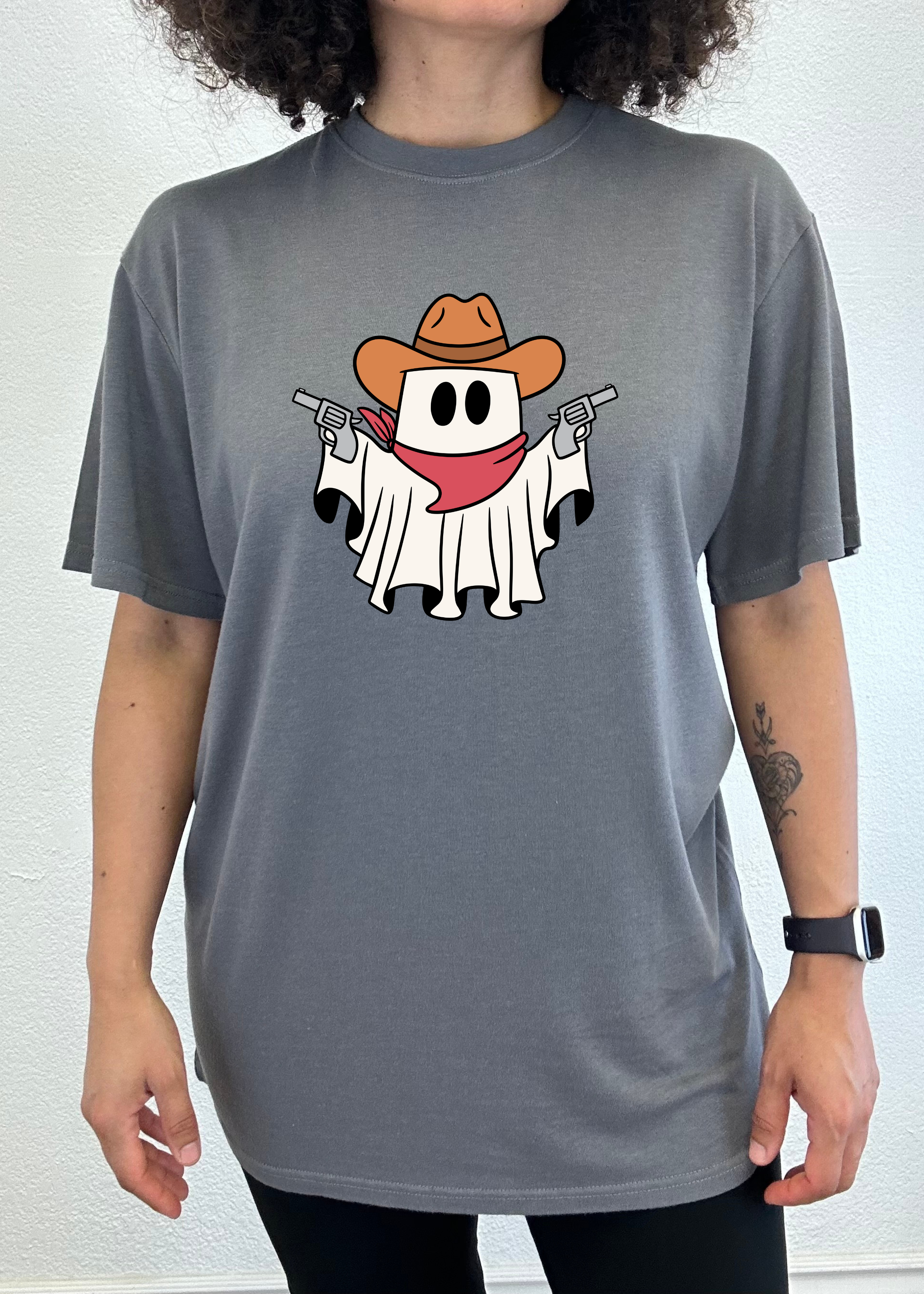 Cowboy Ghost Unisex Bamboo Viscose/Organic Cotton Short Sleeve Graphic T-Shirt - The7Letter