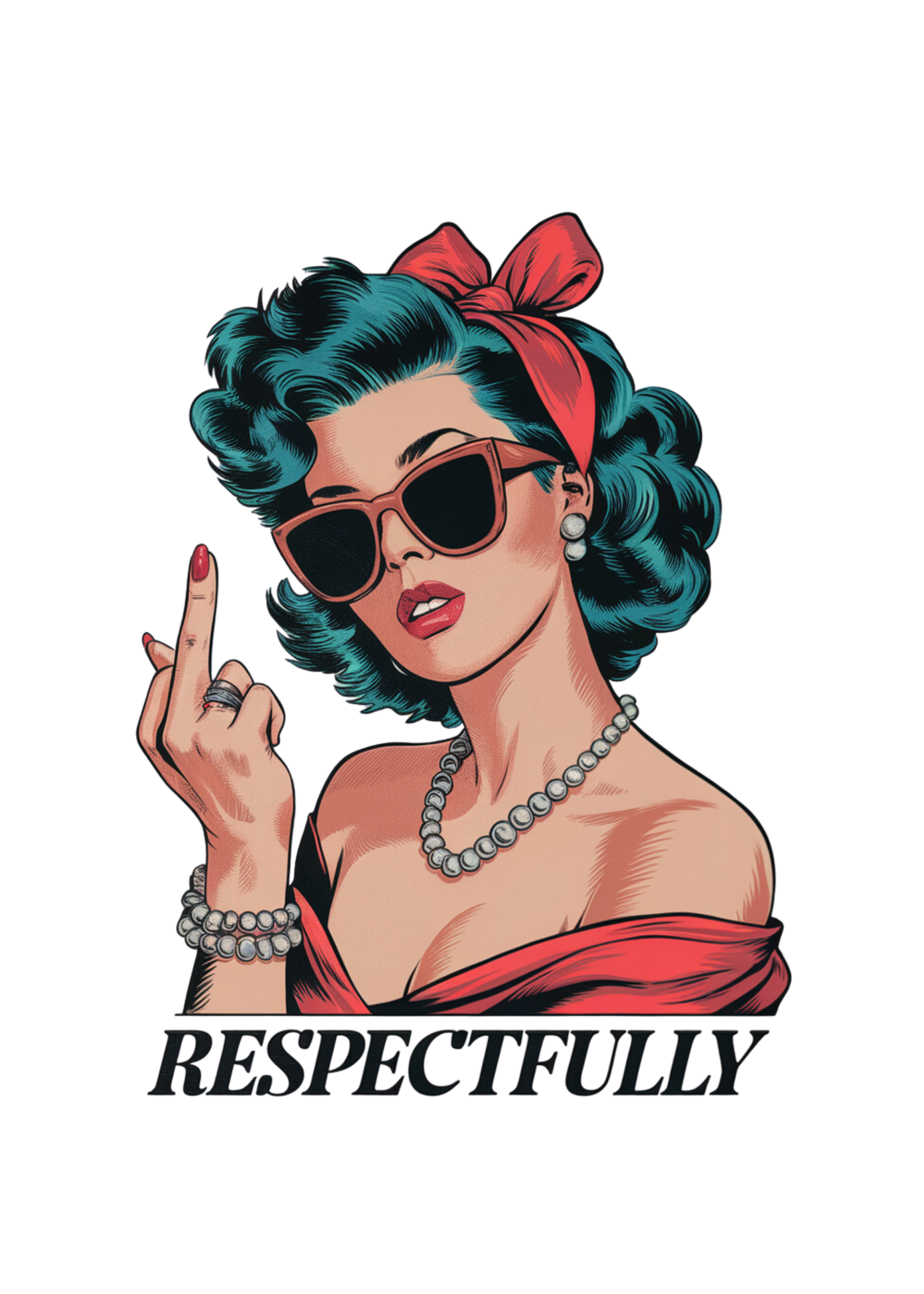 Respectfully Middle Finger Unisex Bamboo/Cotton Graphic T-Shirt - The7Letter