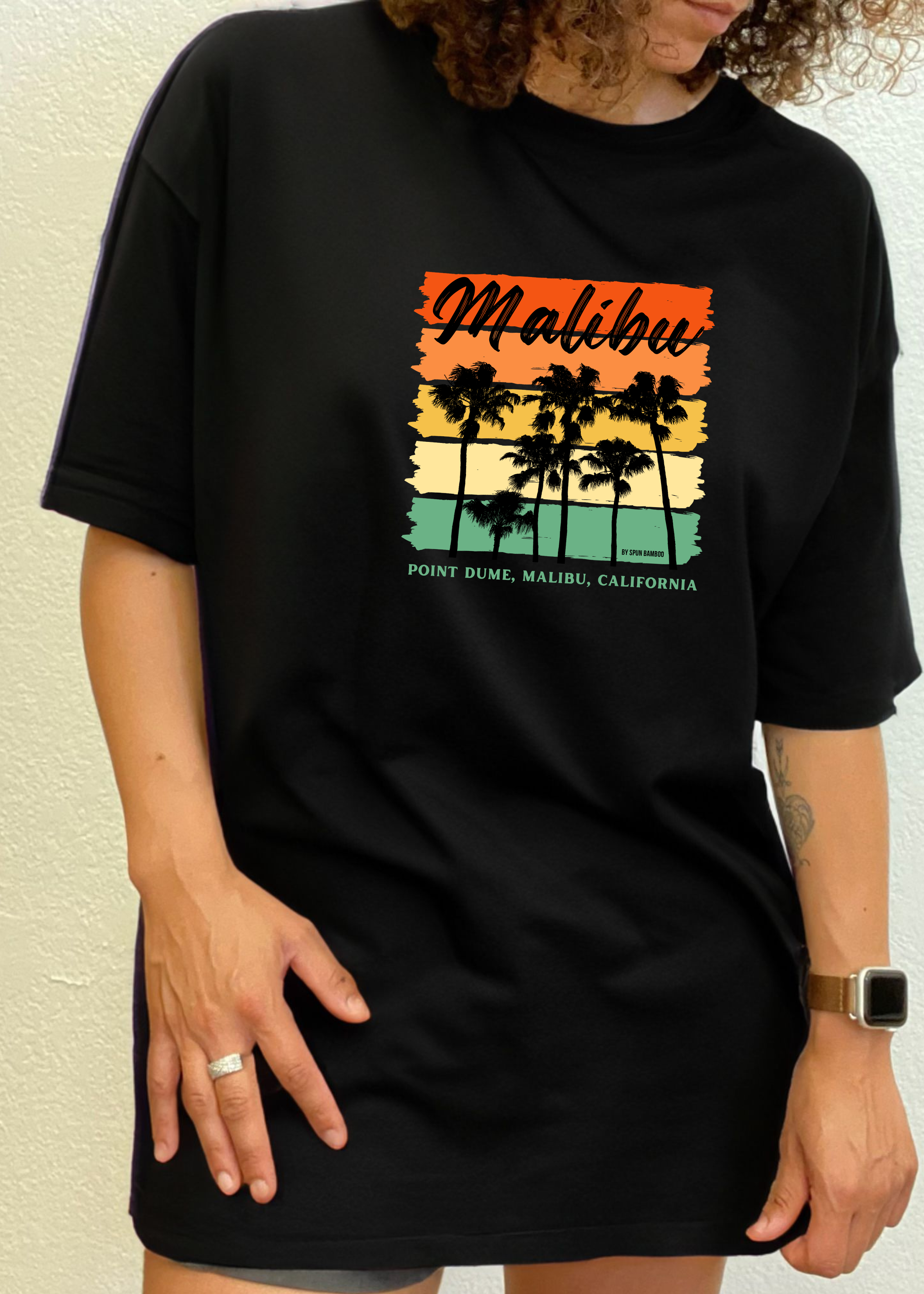 Malibu Unisex Bamboo Viscose/Organic Cotton Short Sleeve Graphic T-Shirt - The7Letter