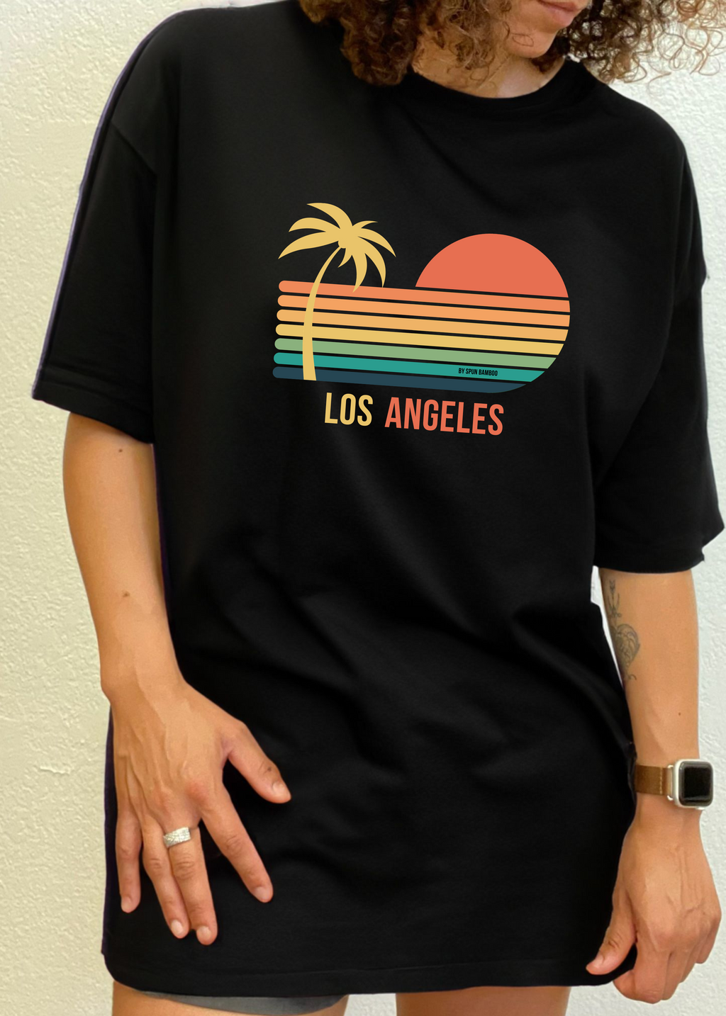Los Angeles Unisex Bamboo Viscose/Organic Cotton Short Sleeve Graphic T-Shirt - The7Letter