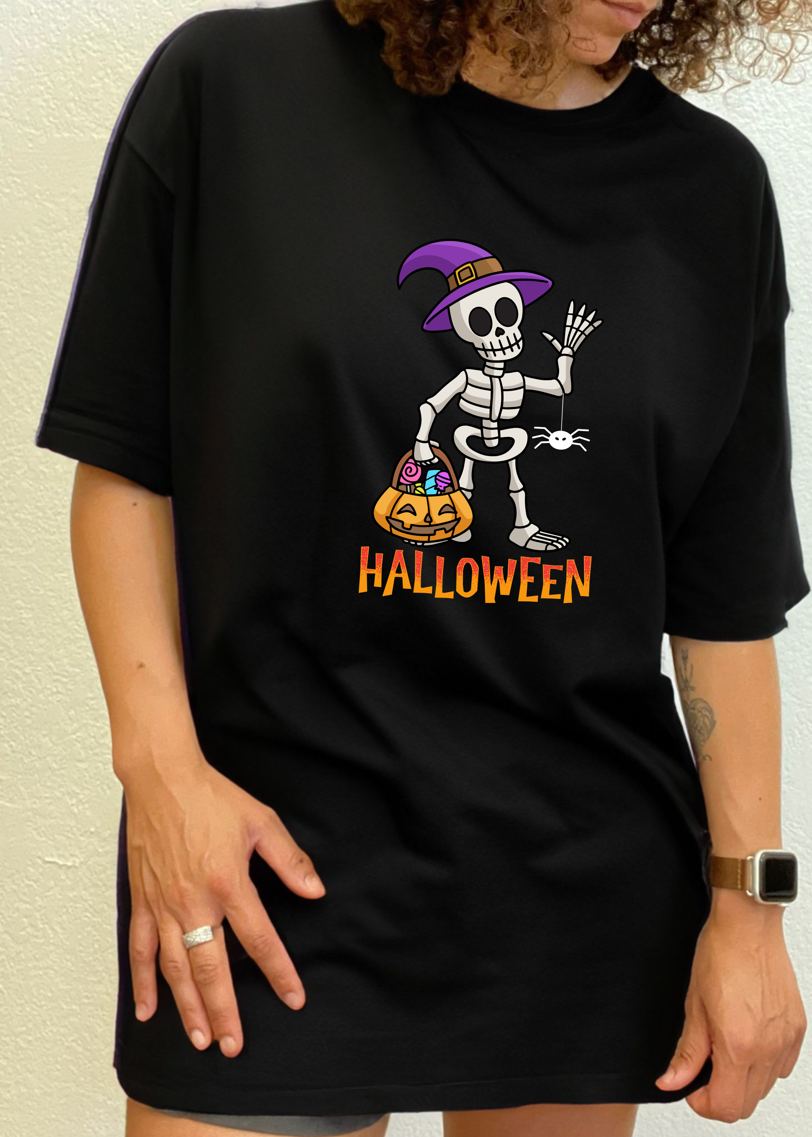 Happy Halloween Unisex Bamboo Viscose/Organic Cotton Short Sleeve Graphic T-Shirt - The7Letter