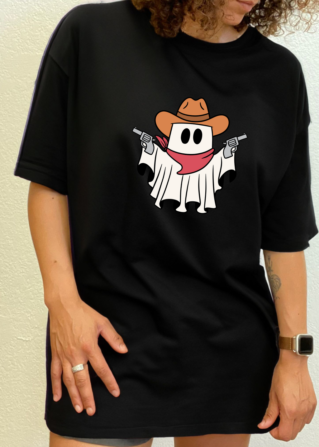 Cowboy Ghost Unisex Bamboo Viscose/Organic Cotton Short Sleeve Graphic T-Shirt - The7Letter