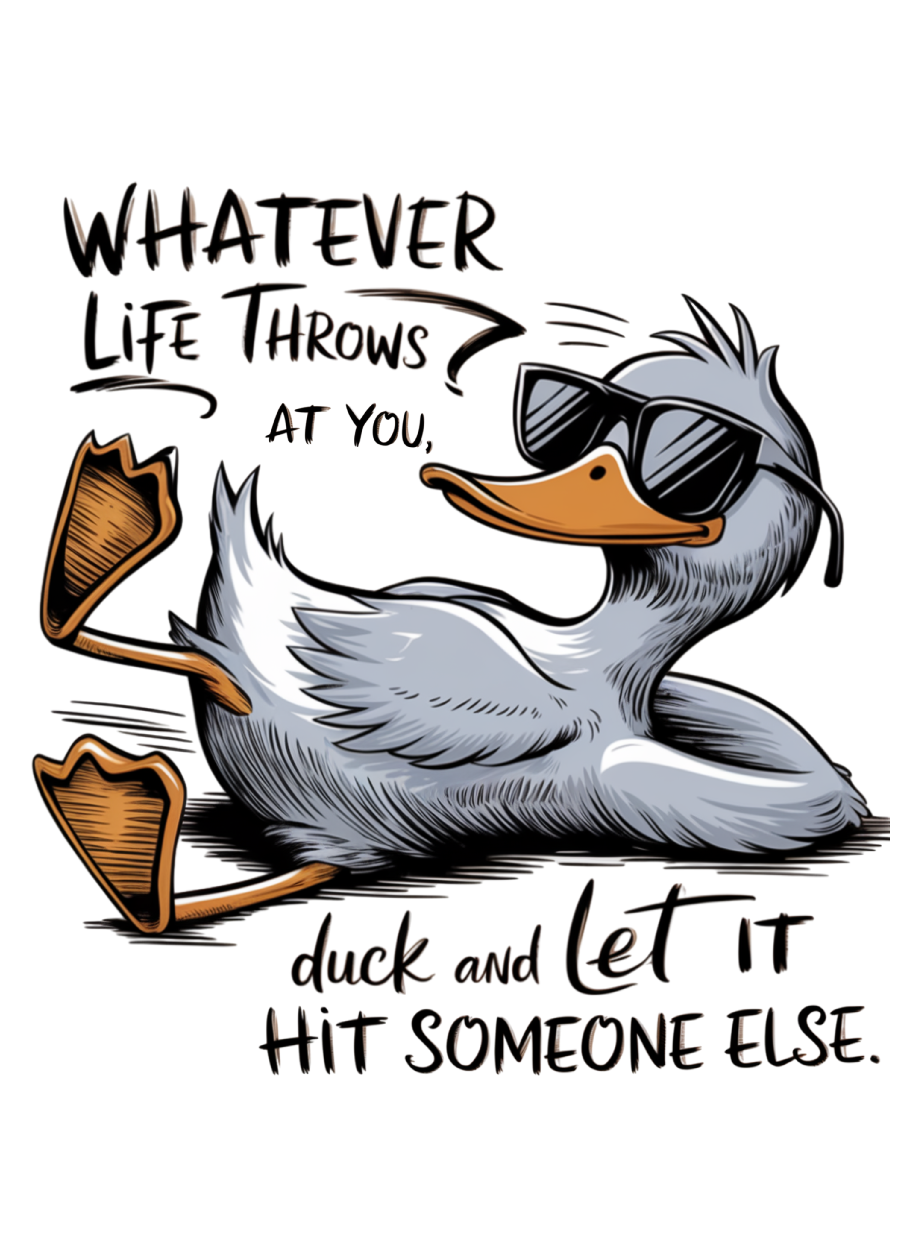 Whatever Life Throws at You Funny Unisex Bamboo/Cotton Graphic T-Shirt - The7Letter