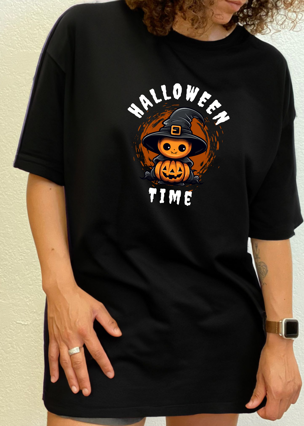 Halloween Time Unisex Bamboo Viscose/Organic Cotton Short Sleeve Graphic T-Shirt - The7Letter