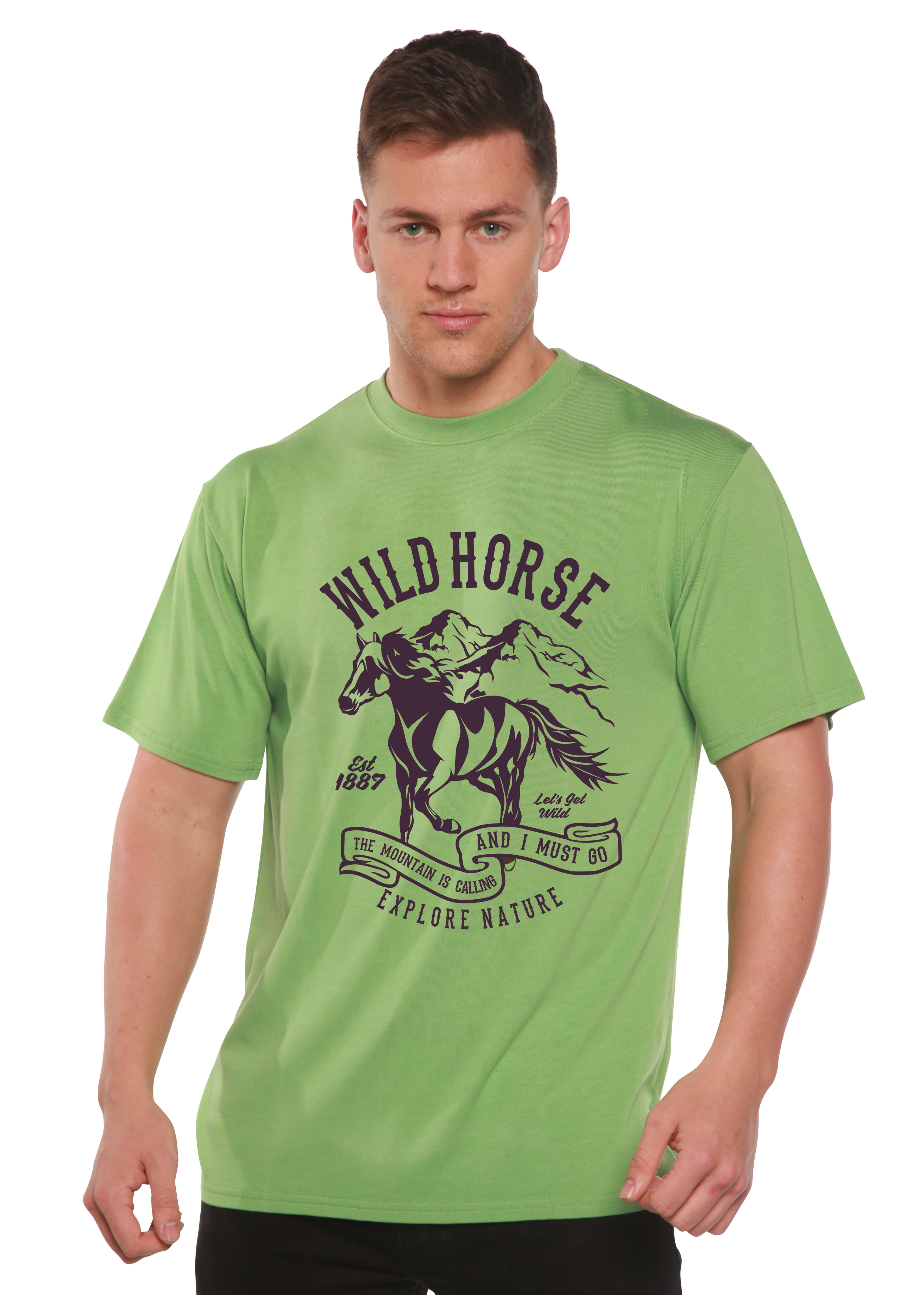 Wild Horse Spun Bamboo® Men's Bamboo Viscose/Organic Cotton Short Sleeve Graphic T-Shirt - The7Letter