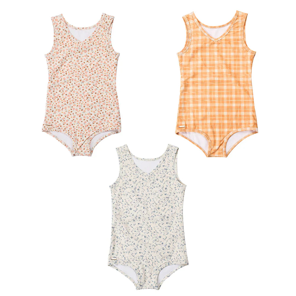 Sweetheart 1 Piece Swimsuit | UPF + Recycled - Sunset Meadow - The7Letter