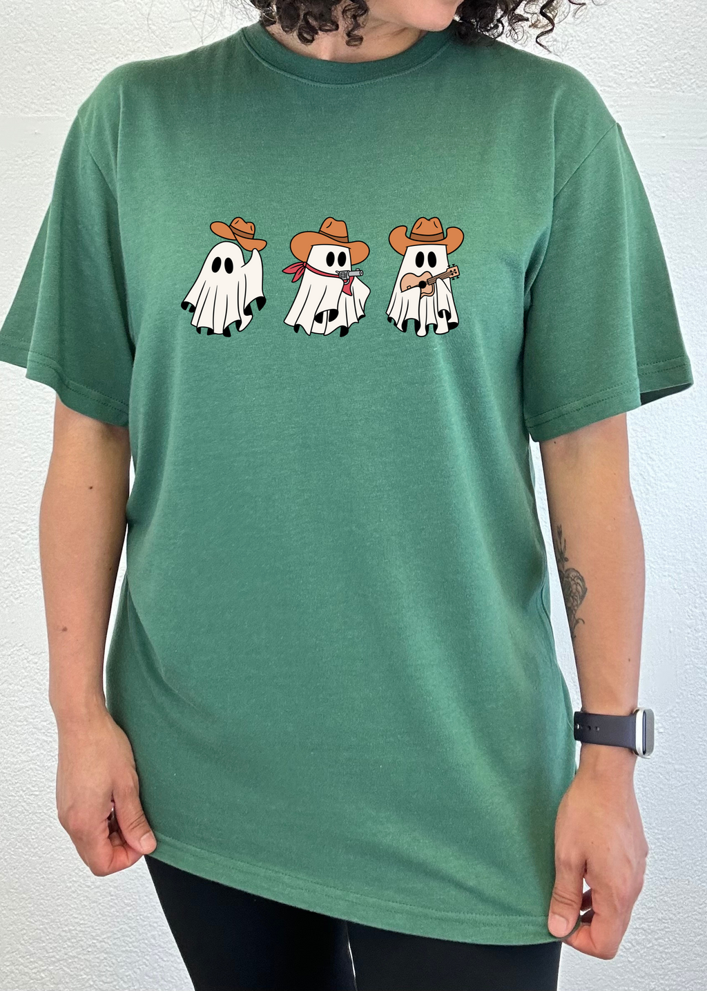 Cowboy Ghosts Unisex Bamboo Viscose/Organic Cotton Short Sleeve Graphic T-Shirt - The7Letter