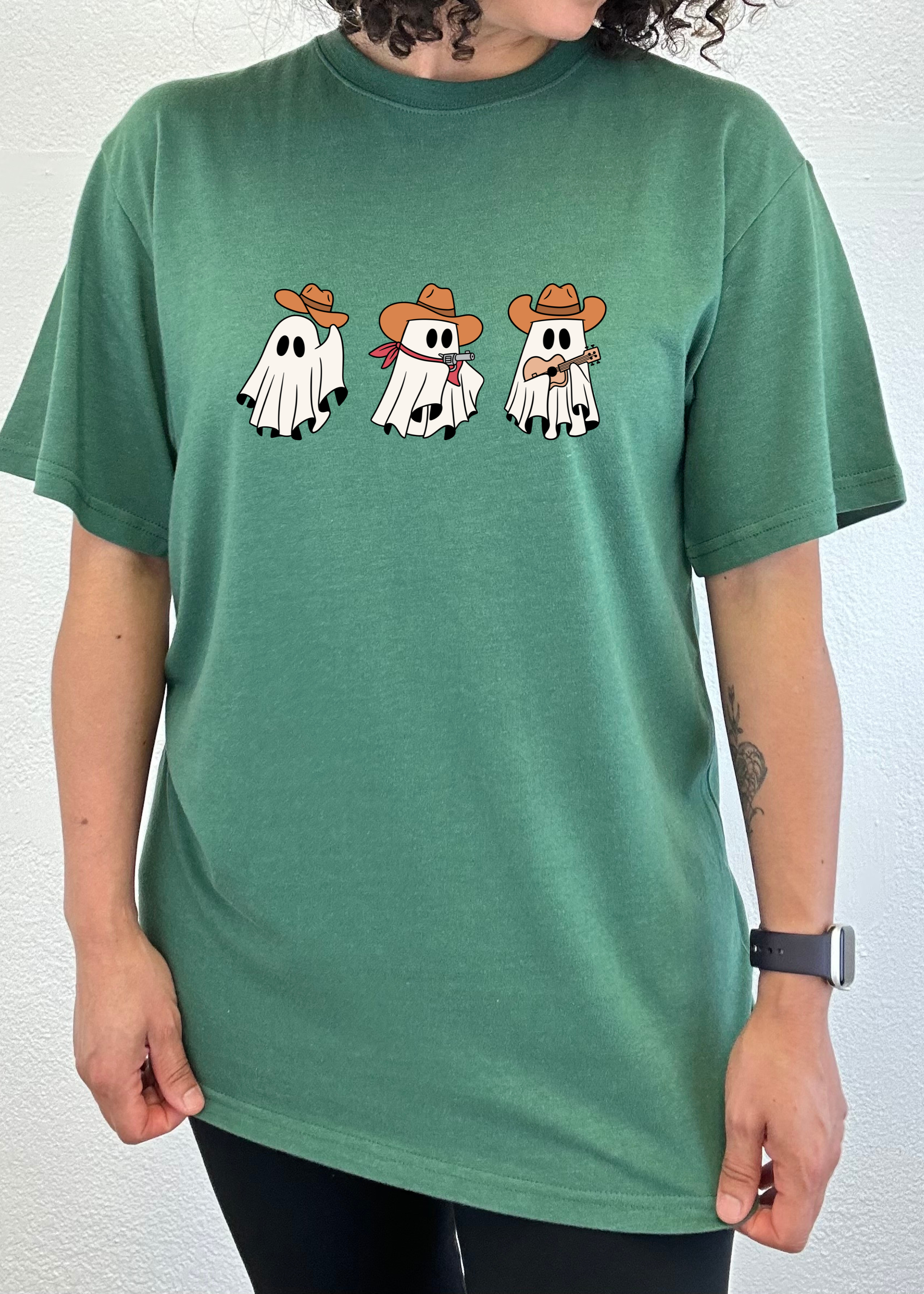 Cowboy Ghosts Unisex Bamboo Viscose/Organic Cotton Short Sleeve Graphic T-Shirt - The7Letter