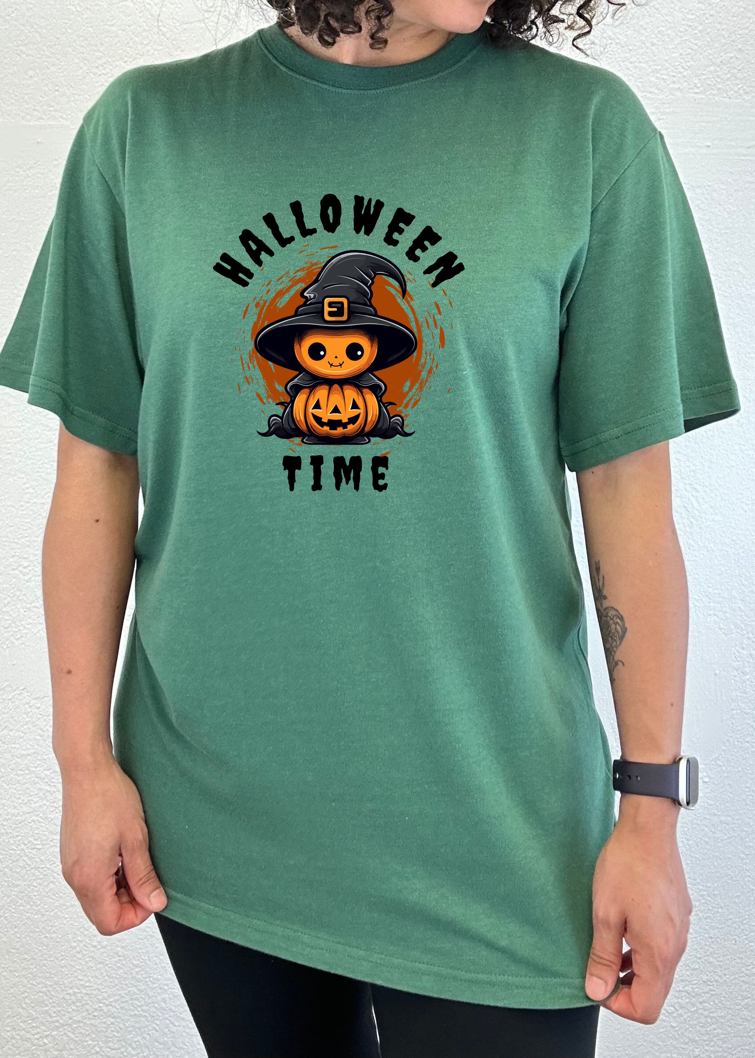 Halloween Time Unisex Bamboo Viscose/Organic Cotton Short Sleeve Graphic T-Shirt - The7Letter