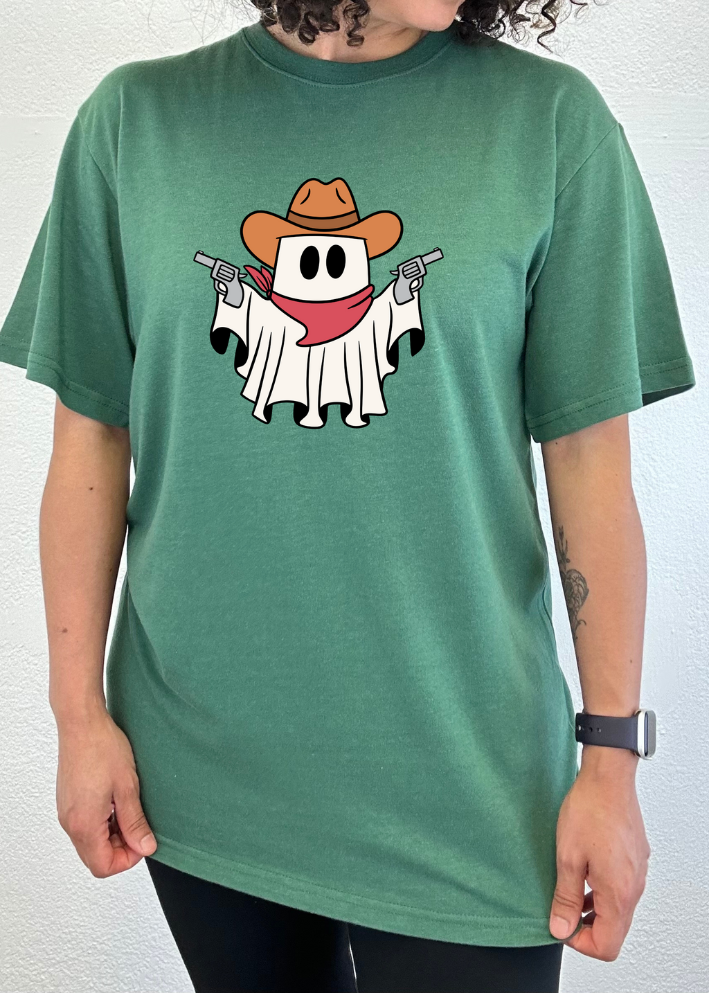Cowboy Ghost Unisex Bamboo Viscose/Organic Cotton Short Sleeve Graphic T-Shirt - The7Letter