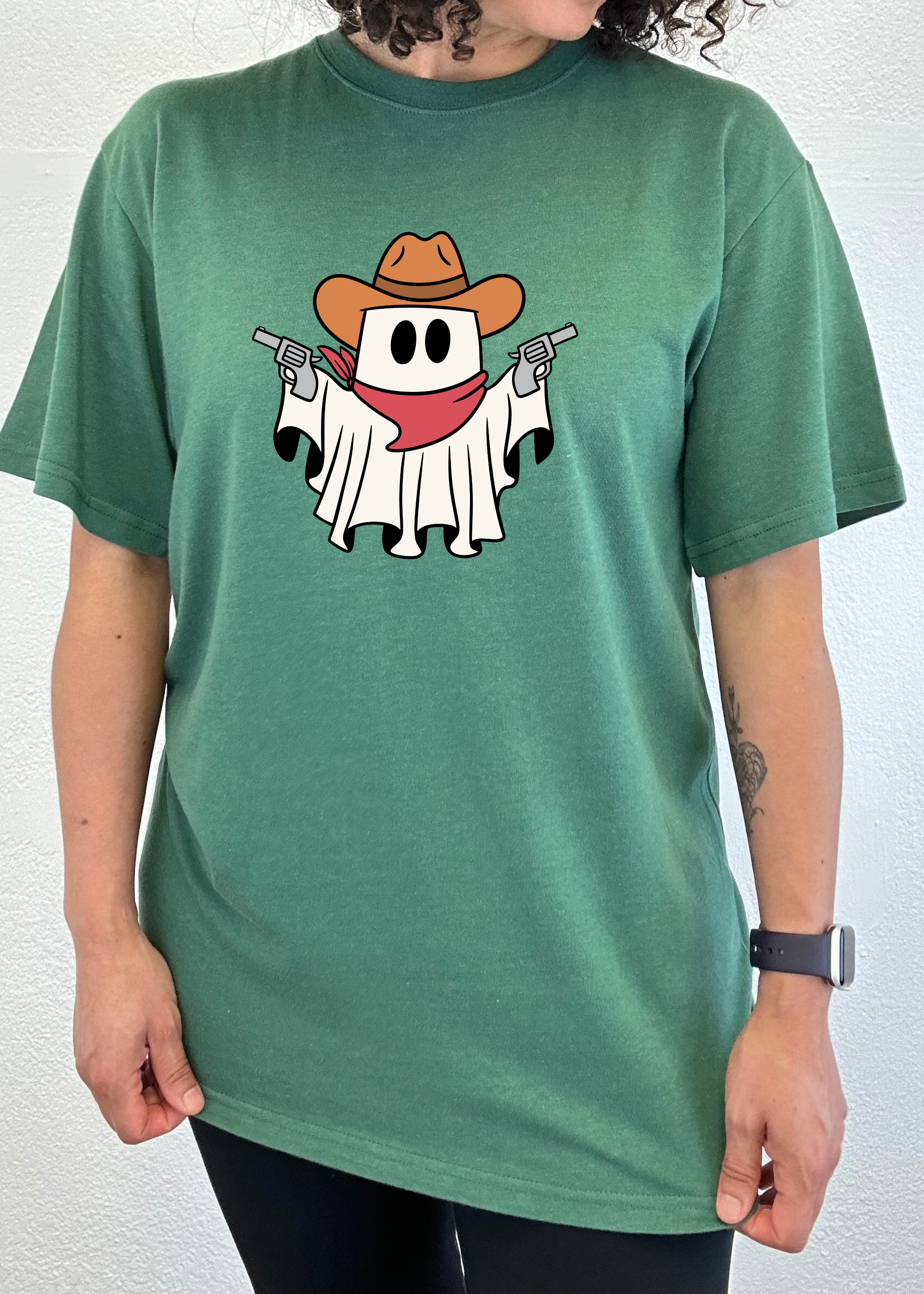 Cowboy Ghost Unisex Bamboo Viscose/Organic Cotton Short Sleeve Graphic T-Shirt - The7Letter