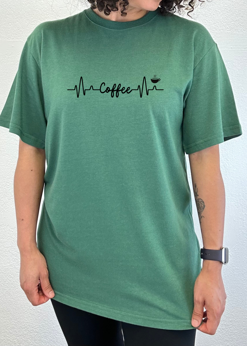 Heartbeat Coffee Unisex Bamboo/Cotton Graphic T-Shirt - The7Letter