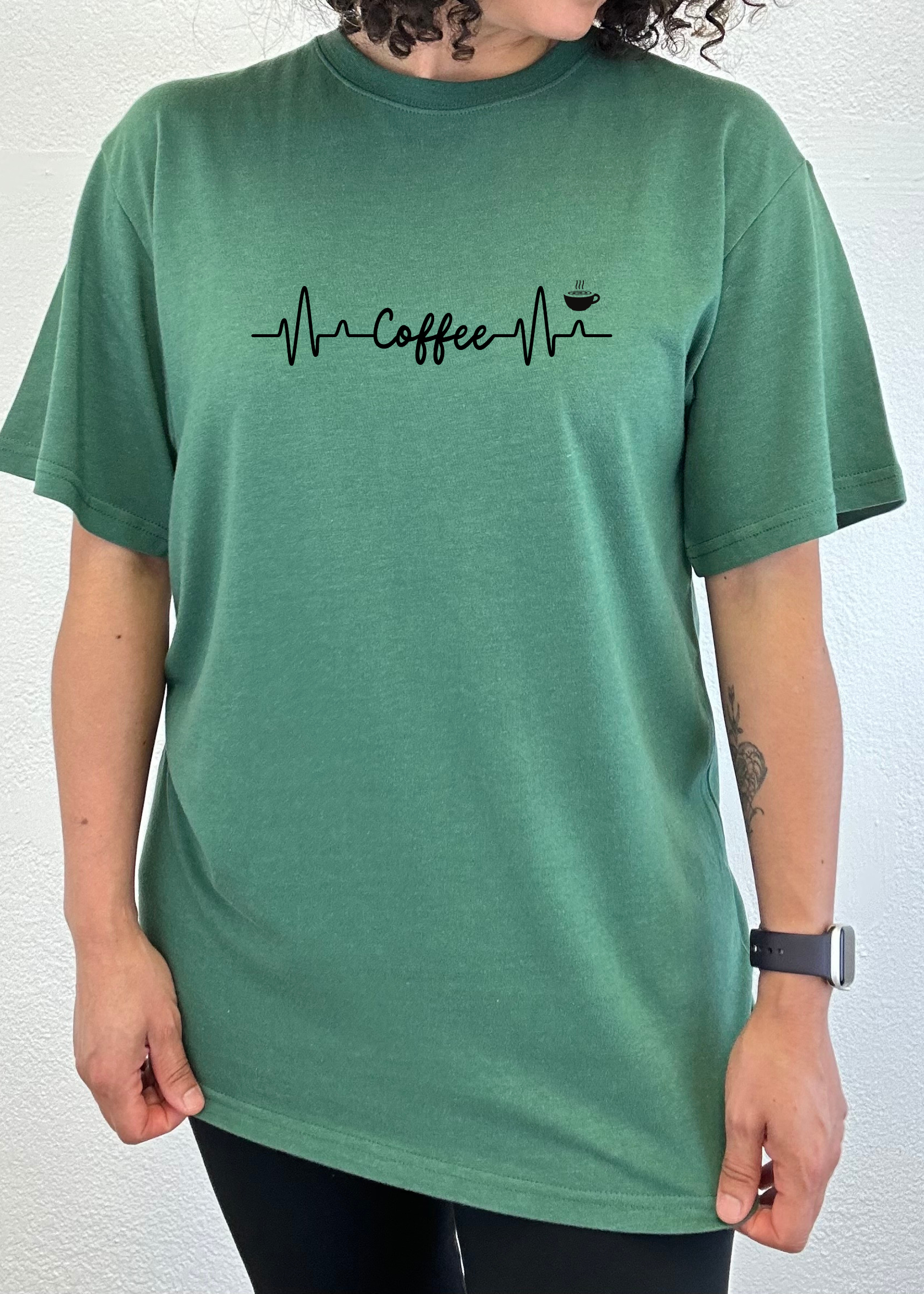 Heartbeat Coffee Unisex Bamboo/Cotton Graphic T-Shirt - The7Letter