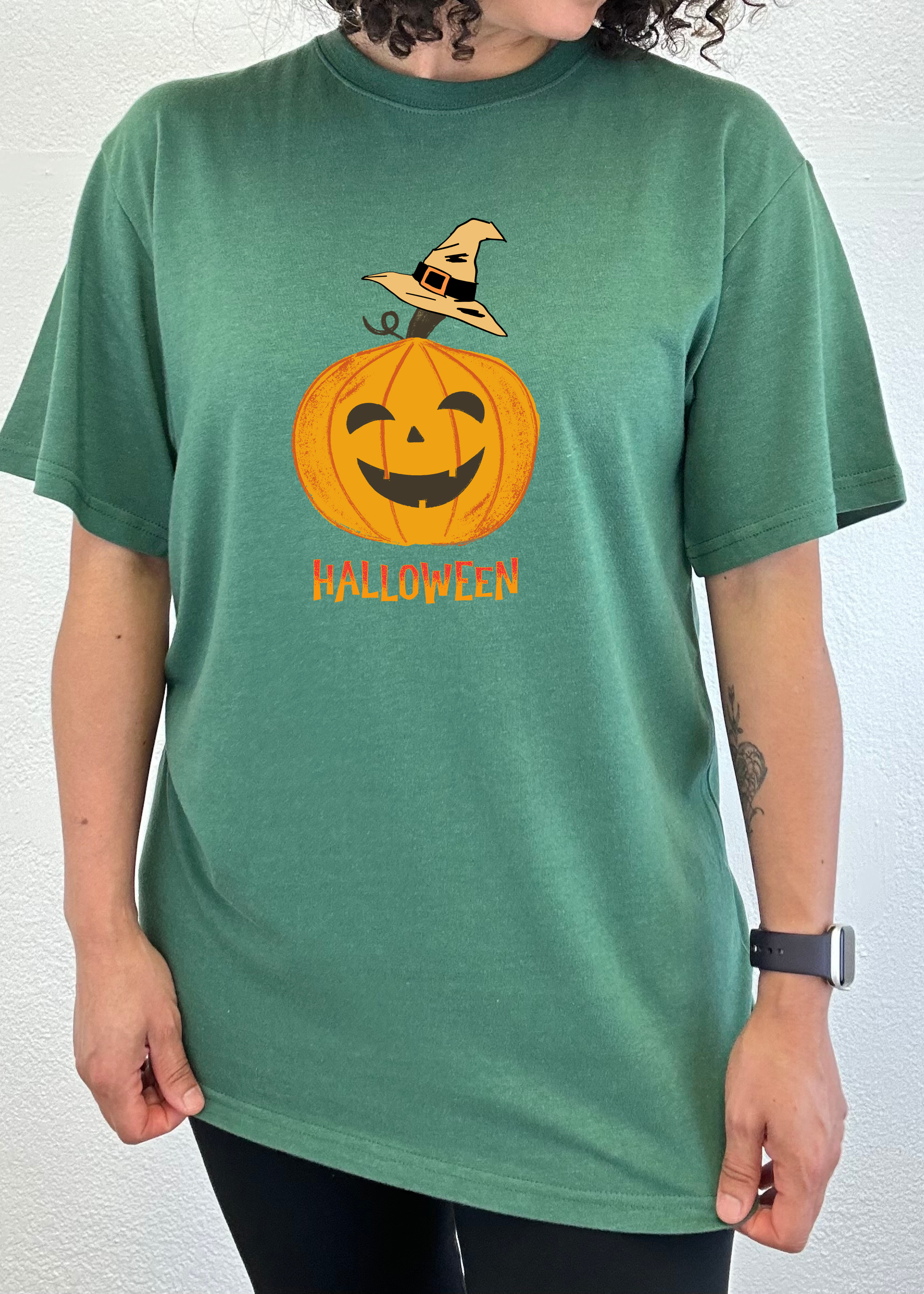 Halloween Pumpkin Unisex Bamboo Viscose/Organic Cotton Short Sleeve Graphic T-Shirt - The7Letter