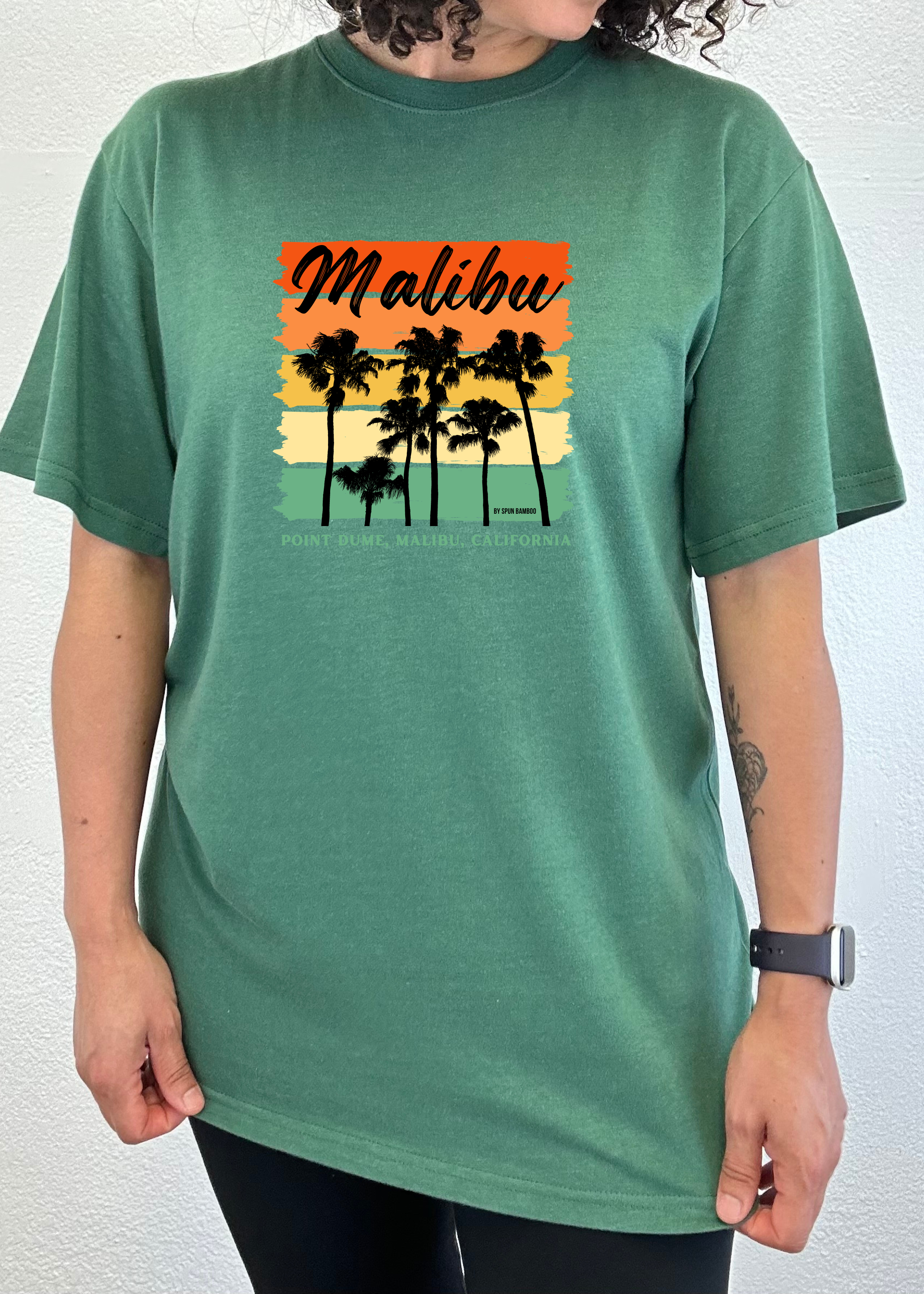 Malibu Unisex Bamboo Viscose/Organic Cotton Short Sleeve Graphic T-Shirt - The7Letter