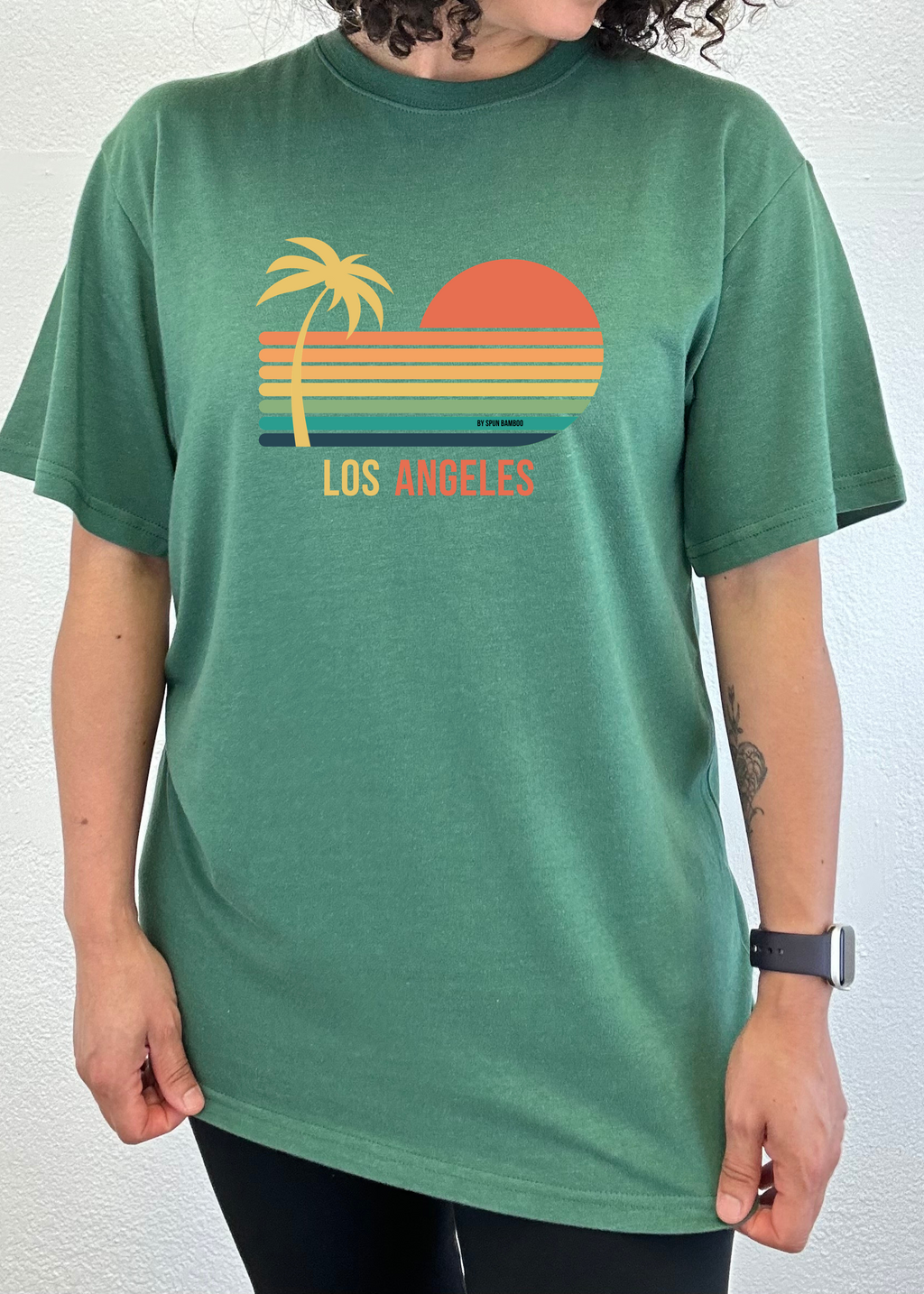 Los Angeles Unisex Bamboo Viscose/Organic Cotton Short Sleeve Graphic T-Shirt - The7Letter