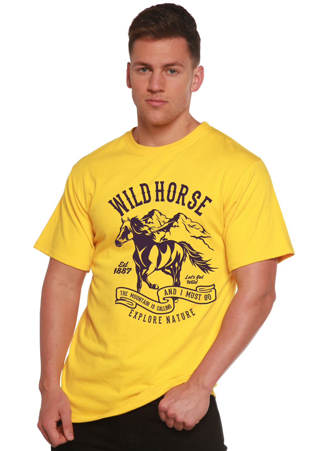 Wild Horse Spun Bamboo® Men's Bamboo Viscose/Organic Cotton Short Sleeve Graphic T-Shirt - The7Letter