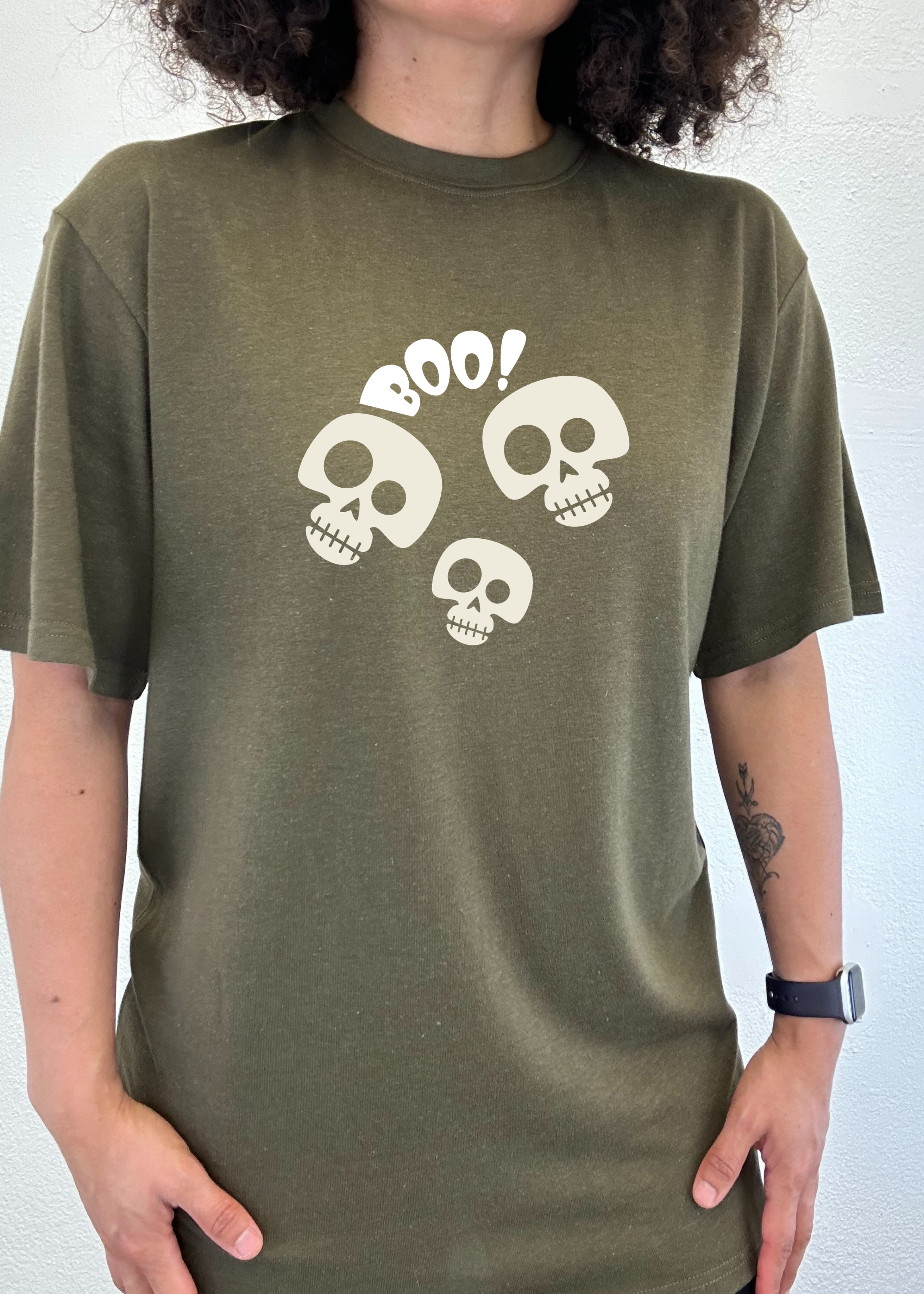 Halloween Boo Unisex Bamboo Viscose/Organic Cotton Short Sleeve Graphic T-Shirt - The7Letter