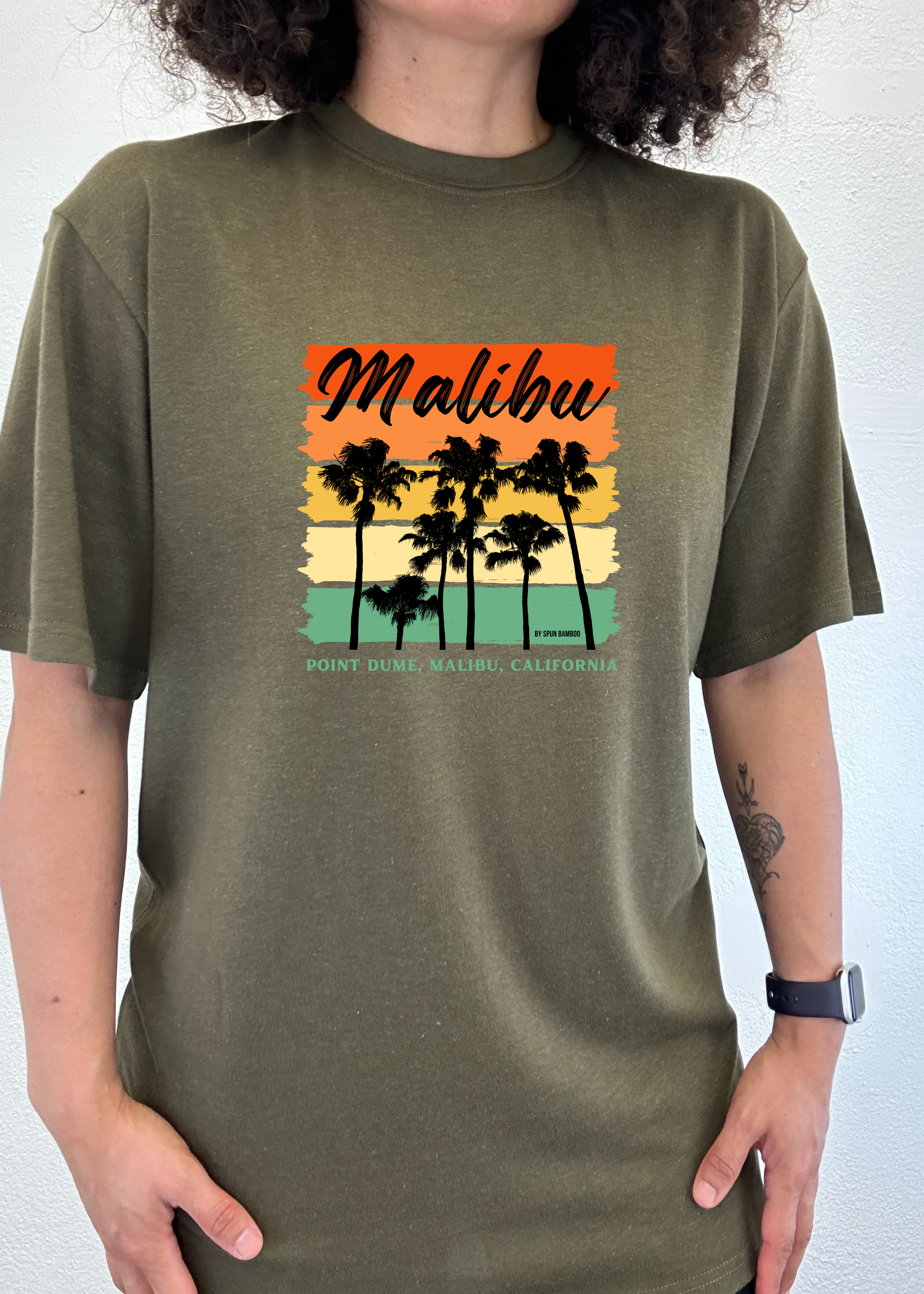 Malibu Unisex Bamboo Viscose/Organic Cotton Short Sleeve Graphic T-Shirt - The7Letter