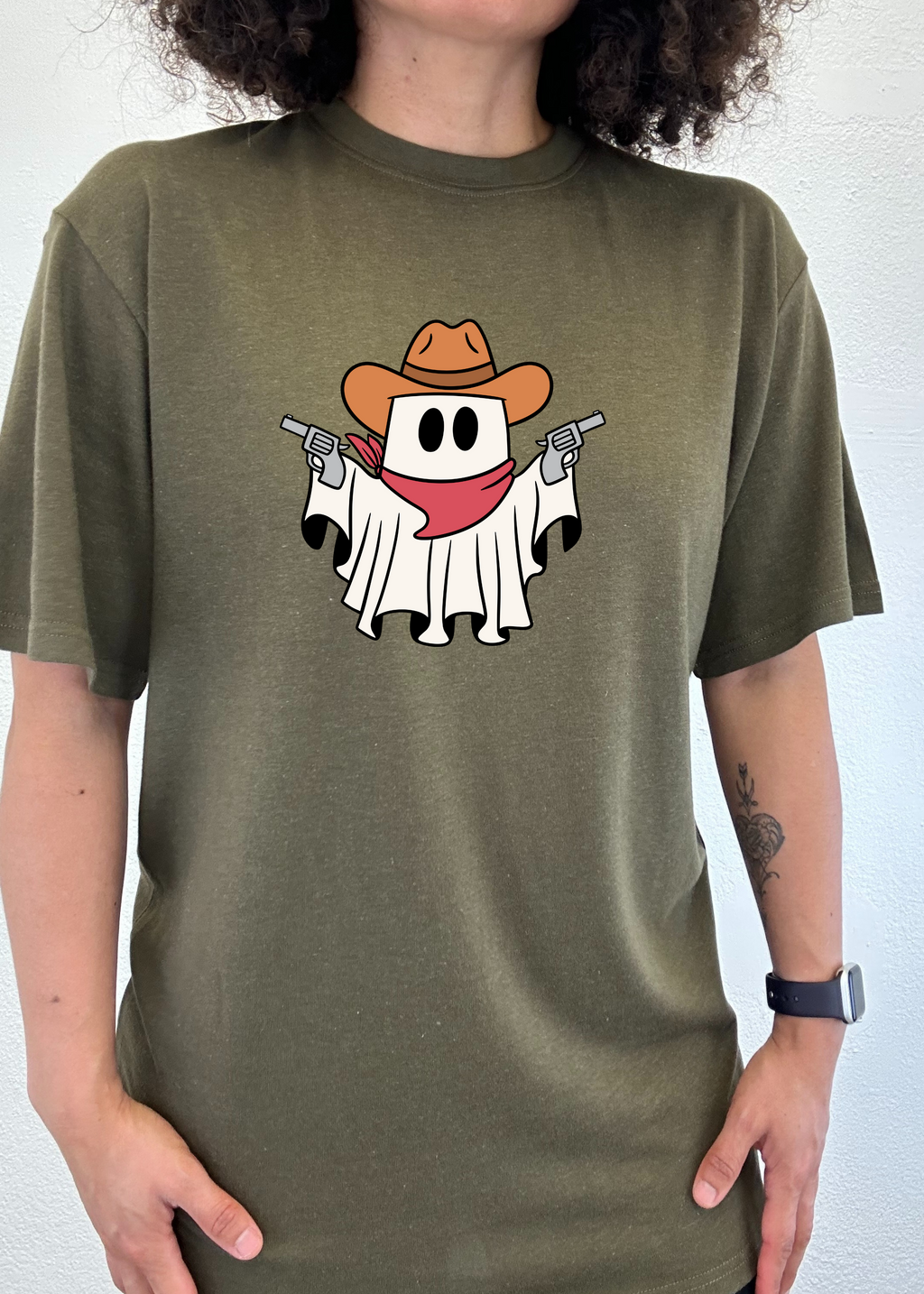 Cowboy Ghost Unisex Bamboo Viscose/Organic Cotton Short Sleeve Graphic T-Shirt - The7Letter