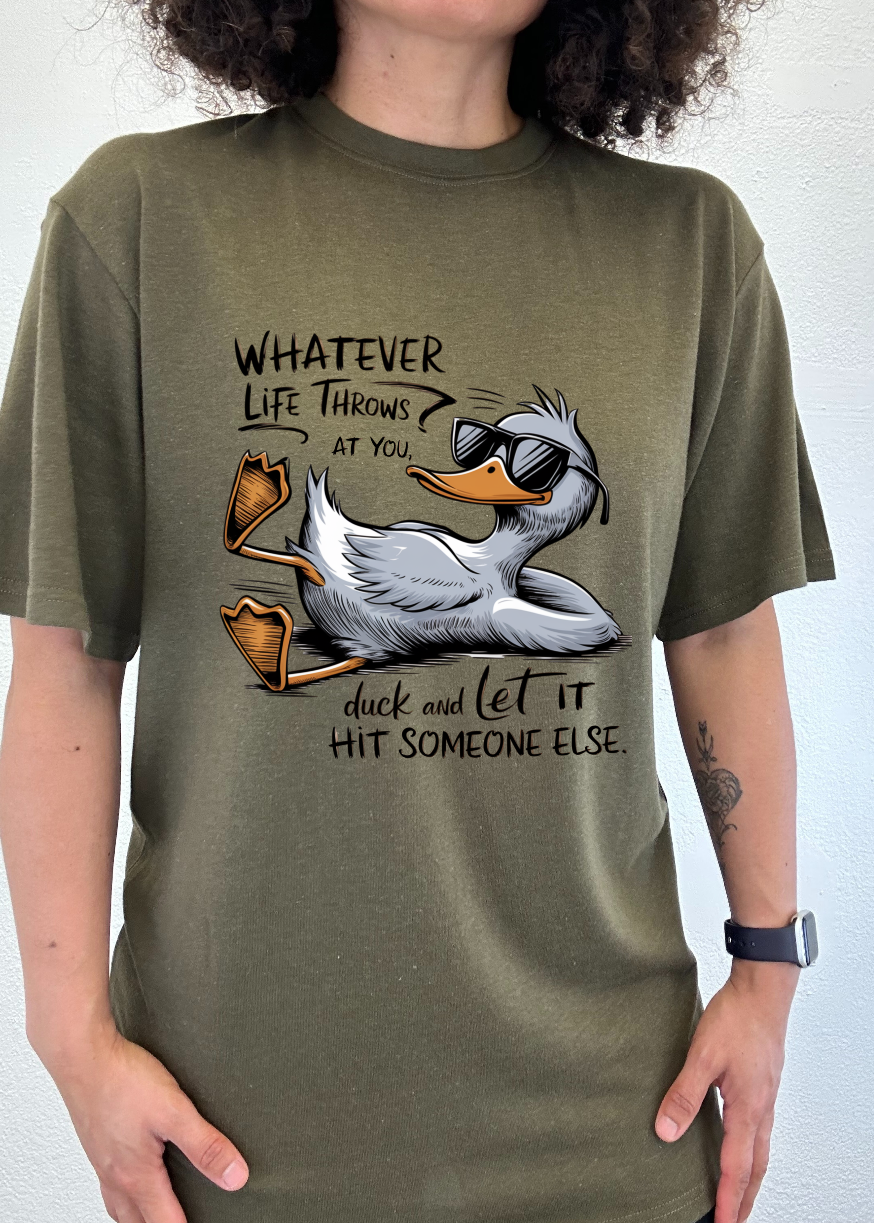 Whatever Life Throws at You Funny Unisex Bamboo/Cotton Graphic T-Shirt - The7Letter