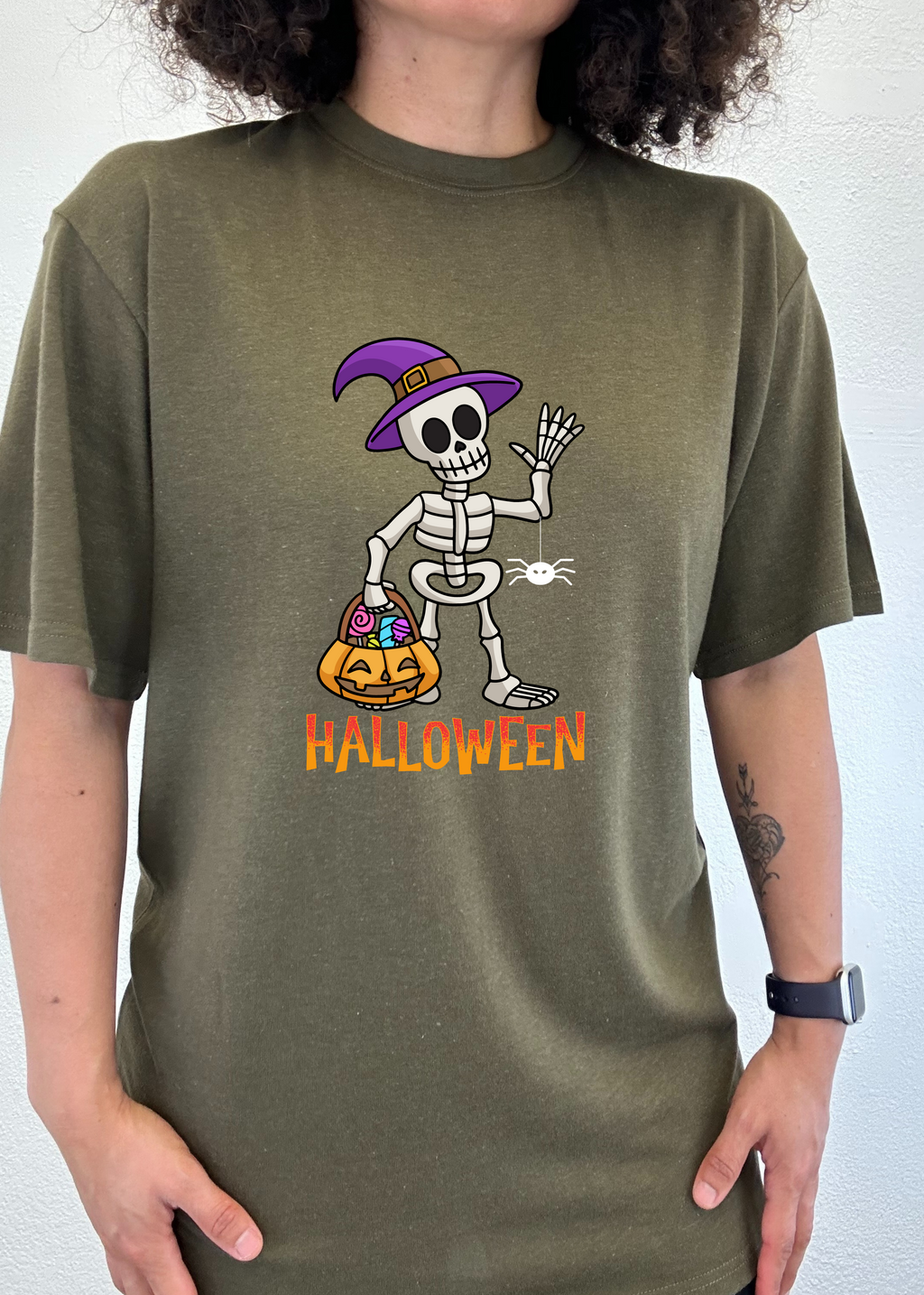 Happy Halloween Unisex Bamboo Viscose/Organic Cotton Short Sleeve Graphic T-Shirt - The7Letter