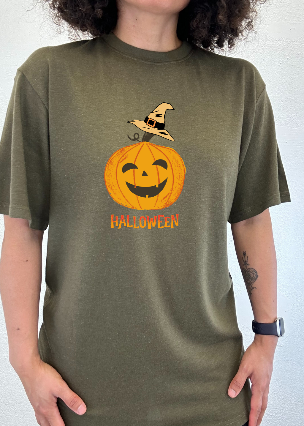 Halloween Pumpkin Unisex Bamboo Viscose/Organic Cotton Short Sleeve Graphic T-Shirt - The7Letter