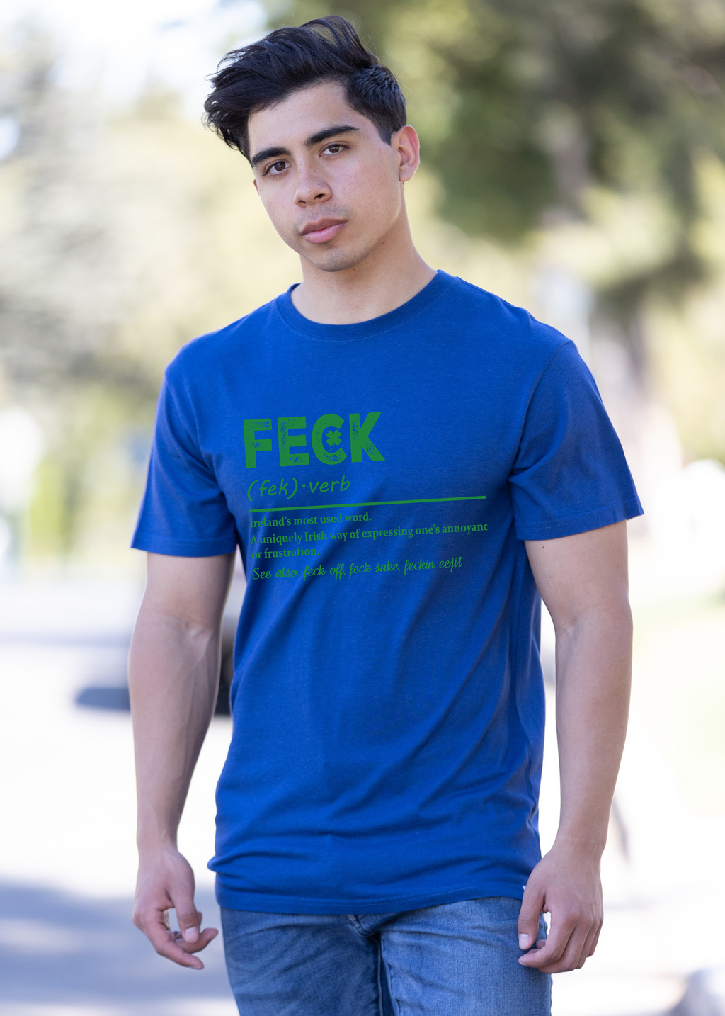 Feck Irish St Patricks Day Unisex Bamboo/Cotton Graphic T-Shirt - The7Letter