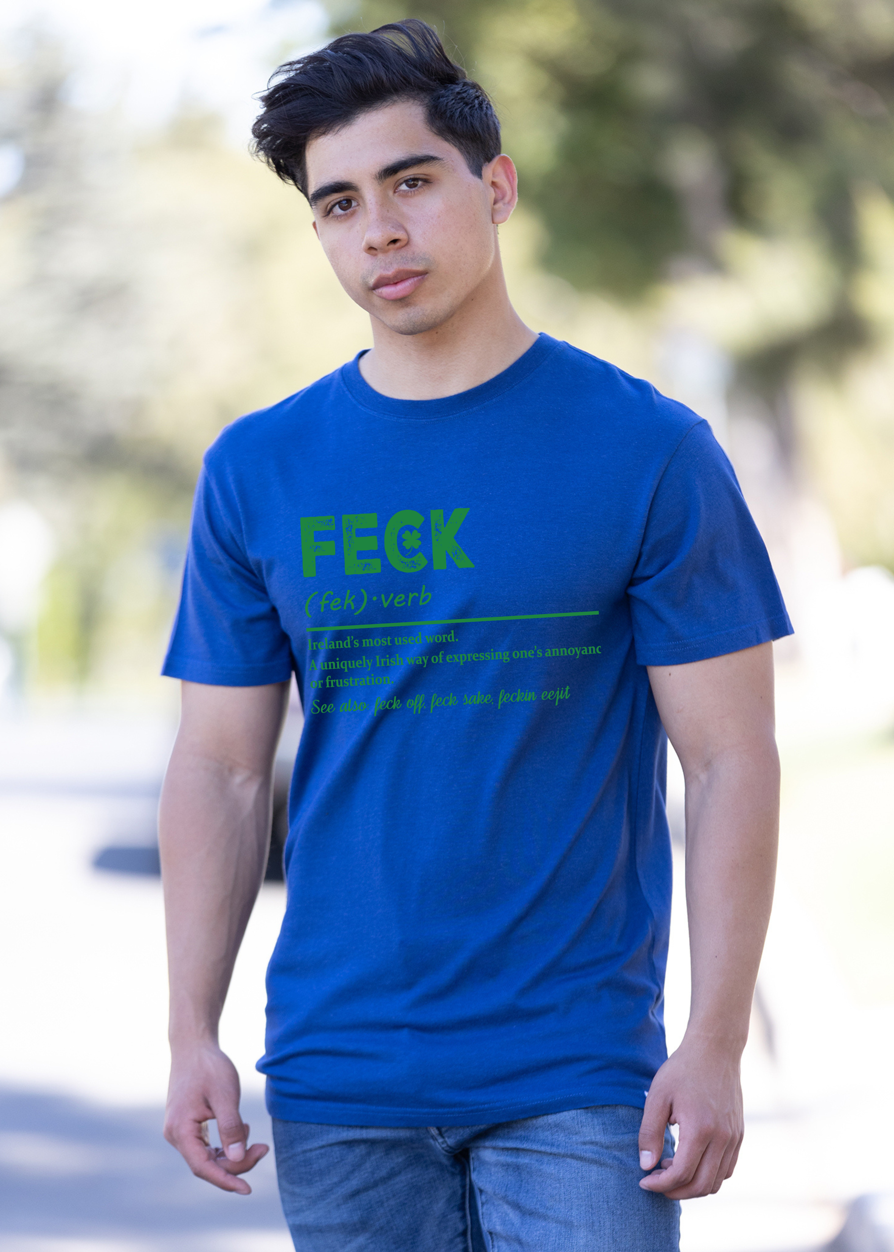 Feck Irish St Patricks Day Unisex Bamboo/Cotton Graphic T-Shirt - The7Letter