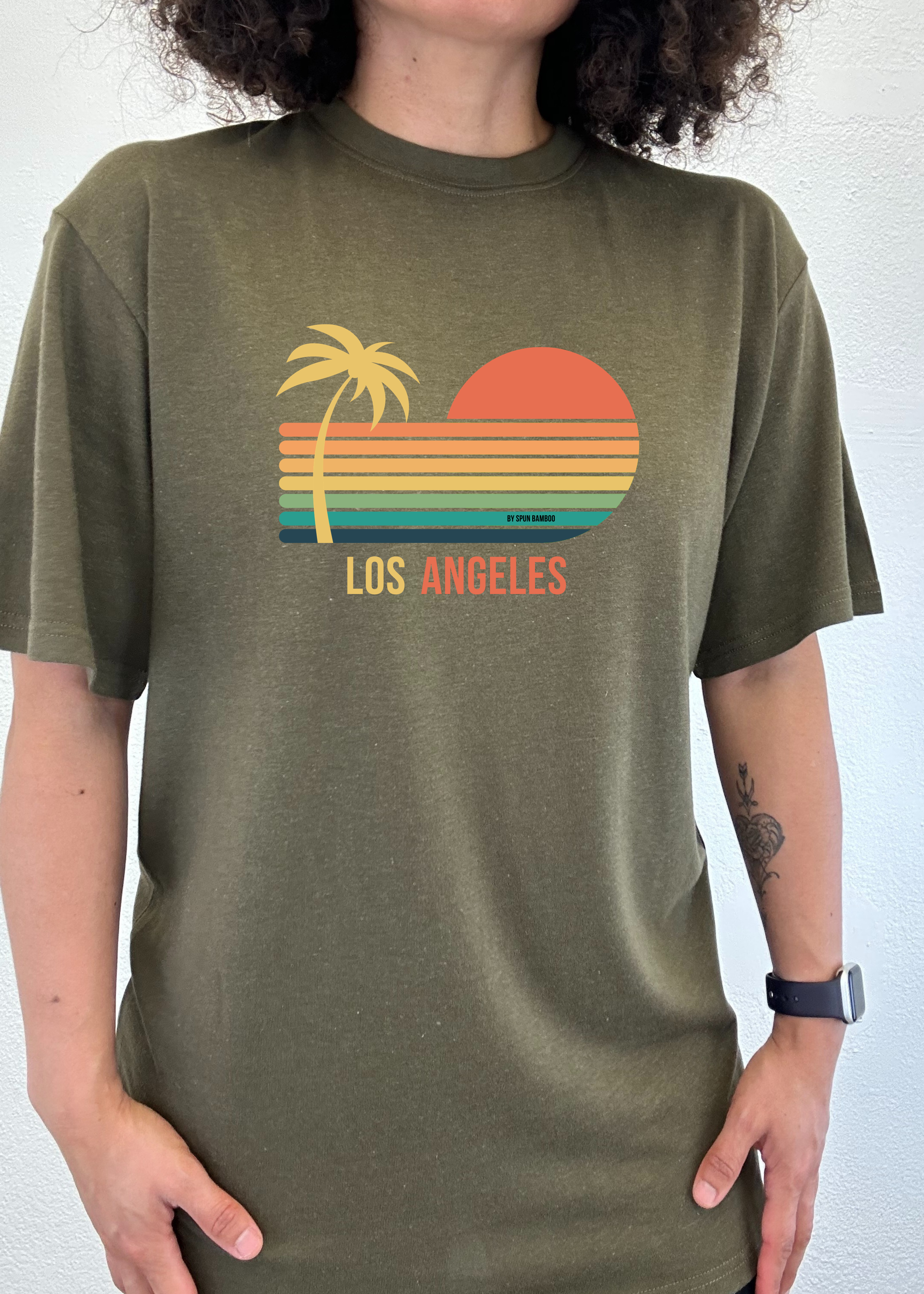 Los Angeles Unisex Bamboo Viscose/Organic Cotton Short Sleeve Graphic T-Shirt - The7Letter