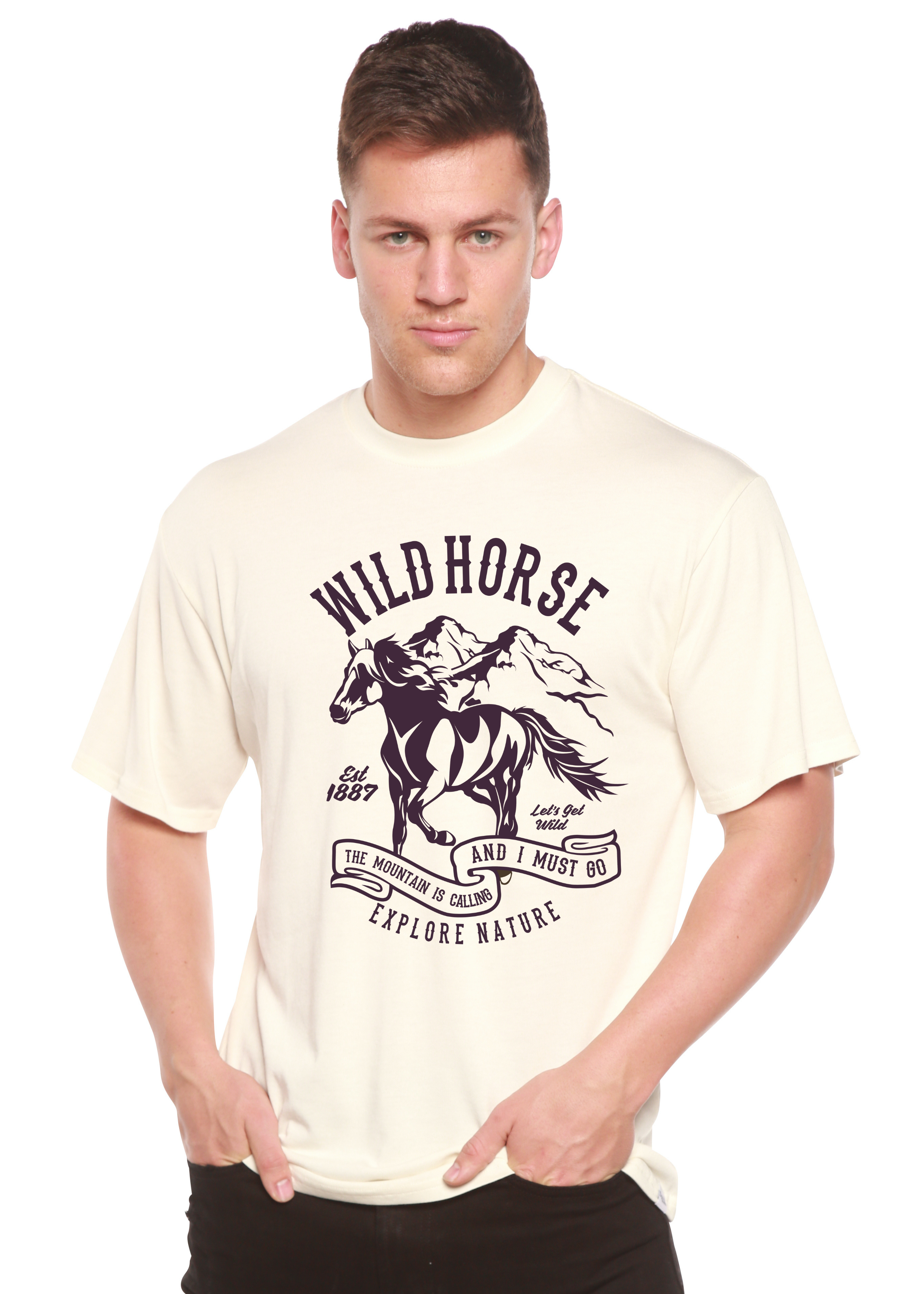 Wild Horse Spun Bamboo® Men's Bamboo Viscose/Organic Cotton Short Sleeve Graphic T-Shirt - The7Letter