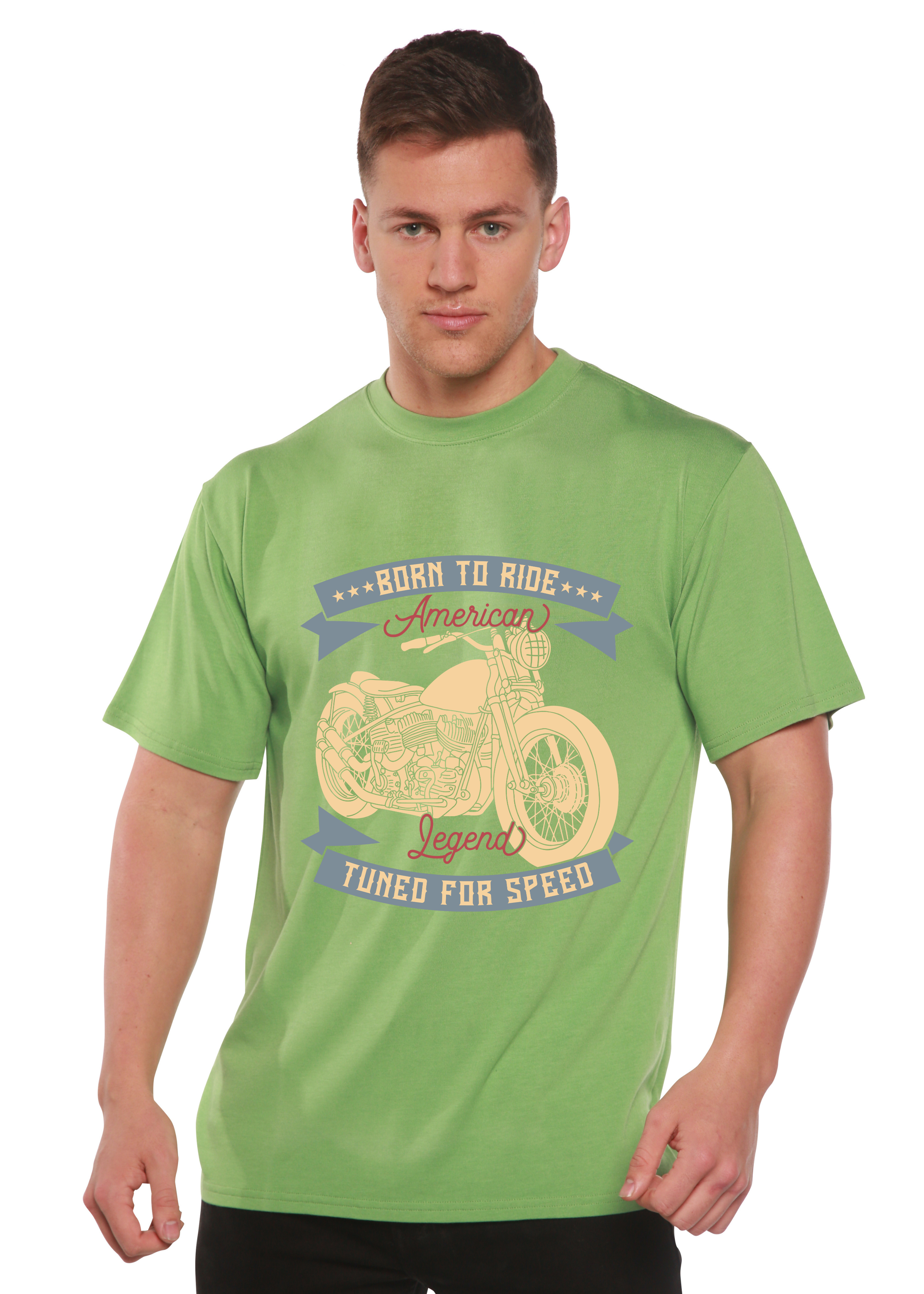 Born To Ride American Legend Men's Bamboo Viscose/Organic Cotton Short Sleeve Graphic T-Shirt - The7Letter
