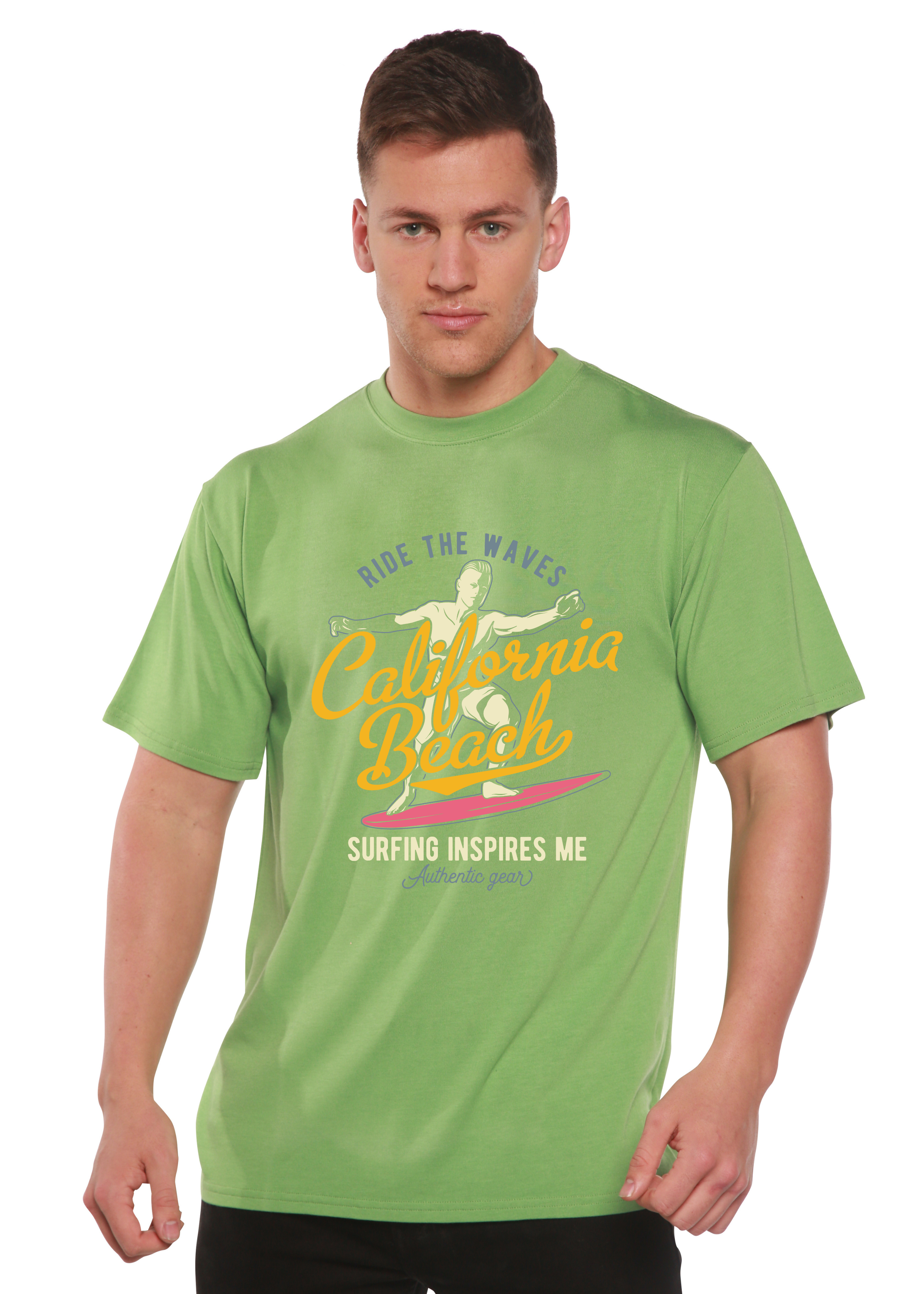 California Beach Men's Bamboo Viscose/Organic Cotton Short Sleeve Graphic T-Shirt - The7Letter