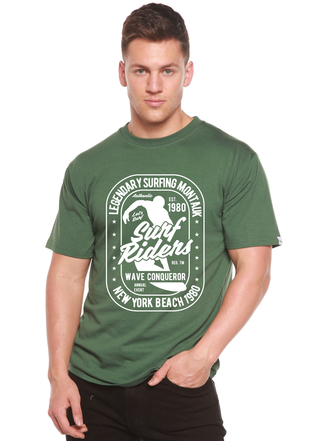 Surf Rider Spun Bamboo® Men's Bamboo Viscose/Organic Cotton Short Sleeve Graphic T-Shirt - The7Letter