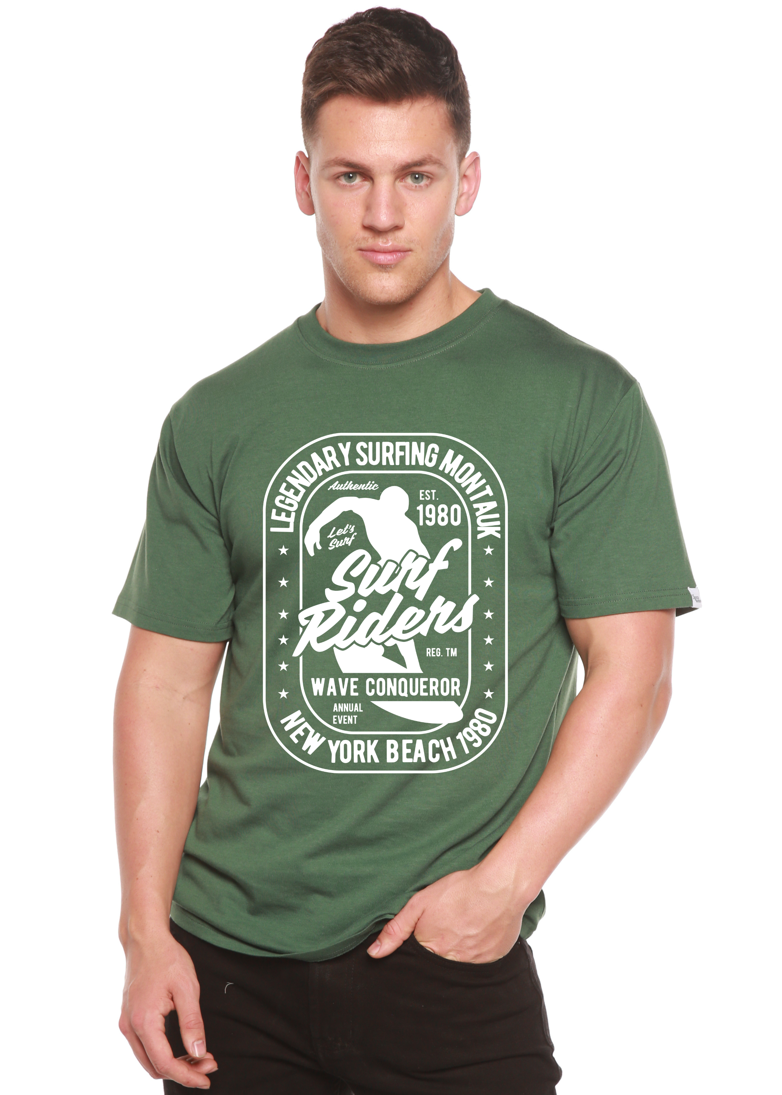 Surf Rider Spun Bamboo® Men's Bamboo Viscose/Organic Cotton Short Sleeve Graphic T-Shirt - The7Letter