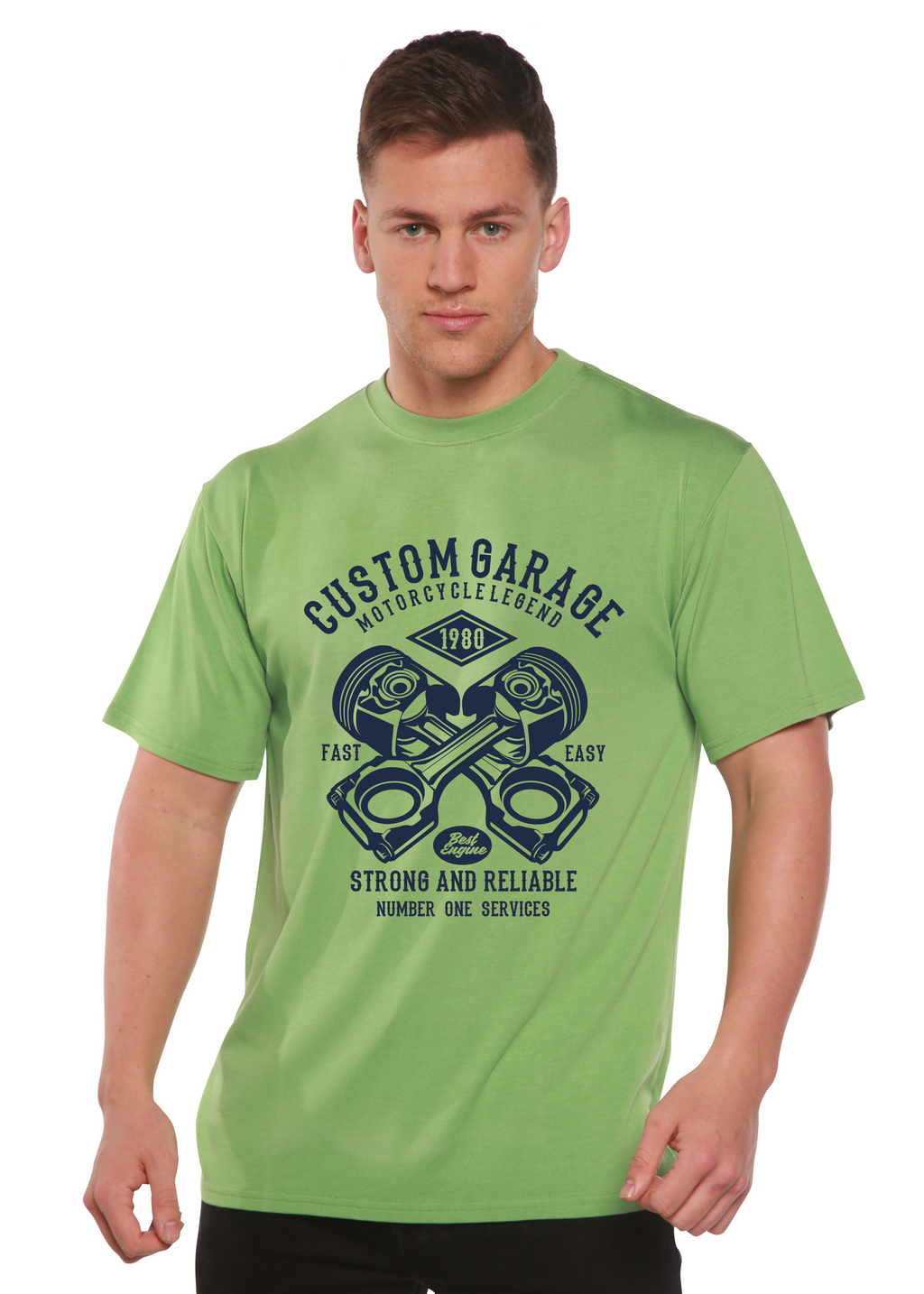 Custom Garage Men's Bamboo Viscose/Organic Cotton Short Sleeve Graphic T-Shirt - The7Letter