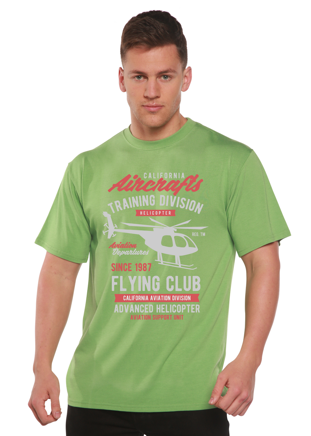 California Aircraft Men's Bamboo Viscose/Organic Cotton Short Sleeve Graphic T-Shirt - The7Letter