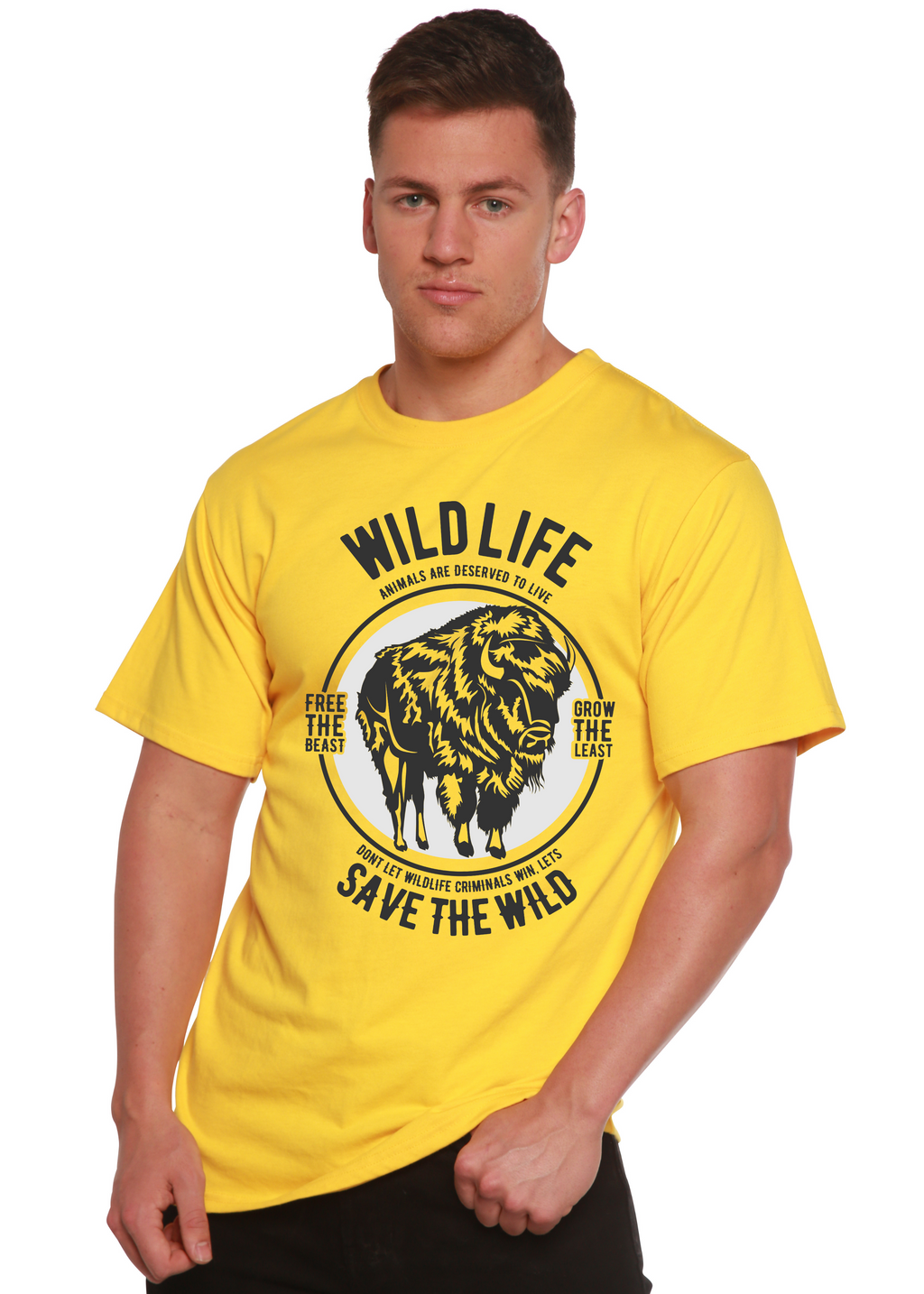 Wild Life Spun Bamboo® Men's Bamboo Viscose/Organic Cotton Short Sleeve Graphic T-Shirt - The7Letter
