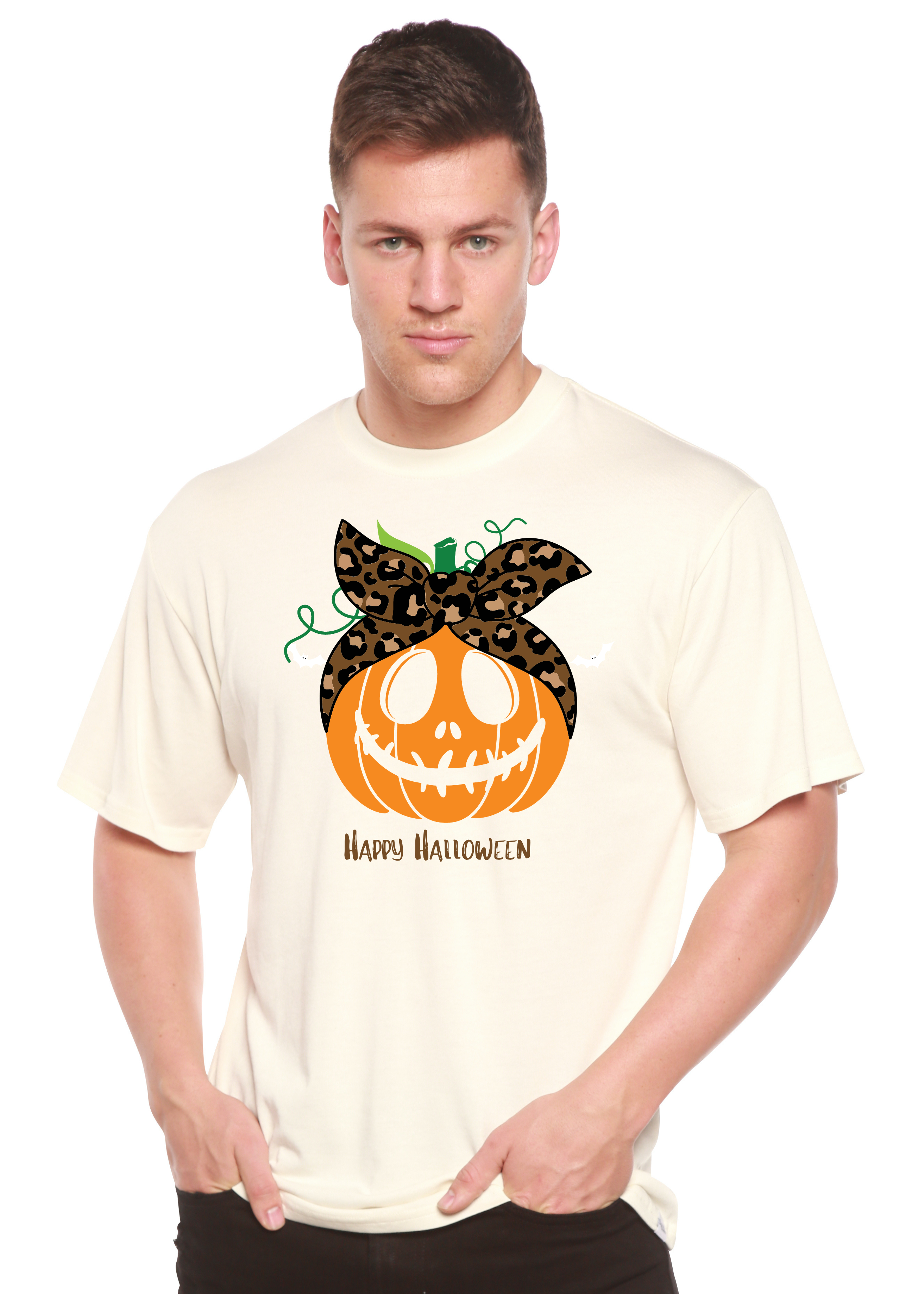 Happy Halloween Men's Bamboo Viscose/Organic Cotton Short Sleeve Graphic T-Shirt - The7Letter
