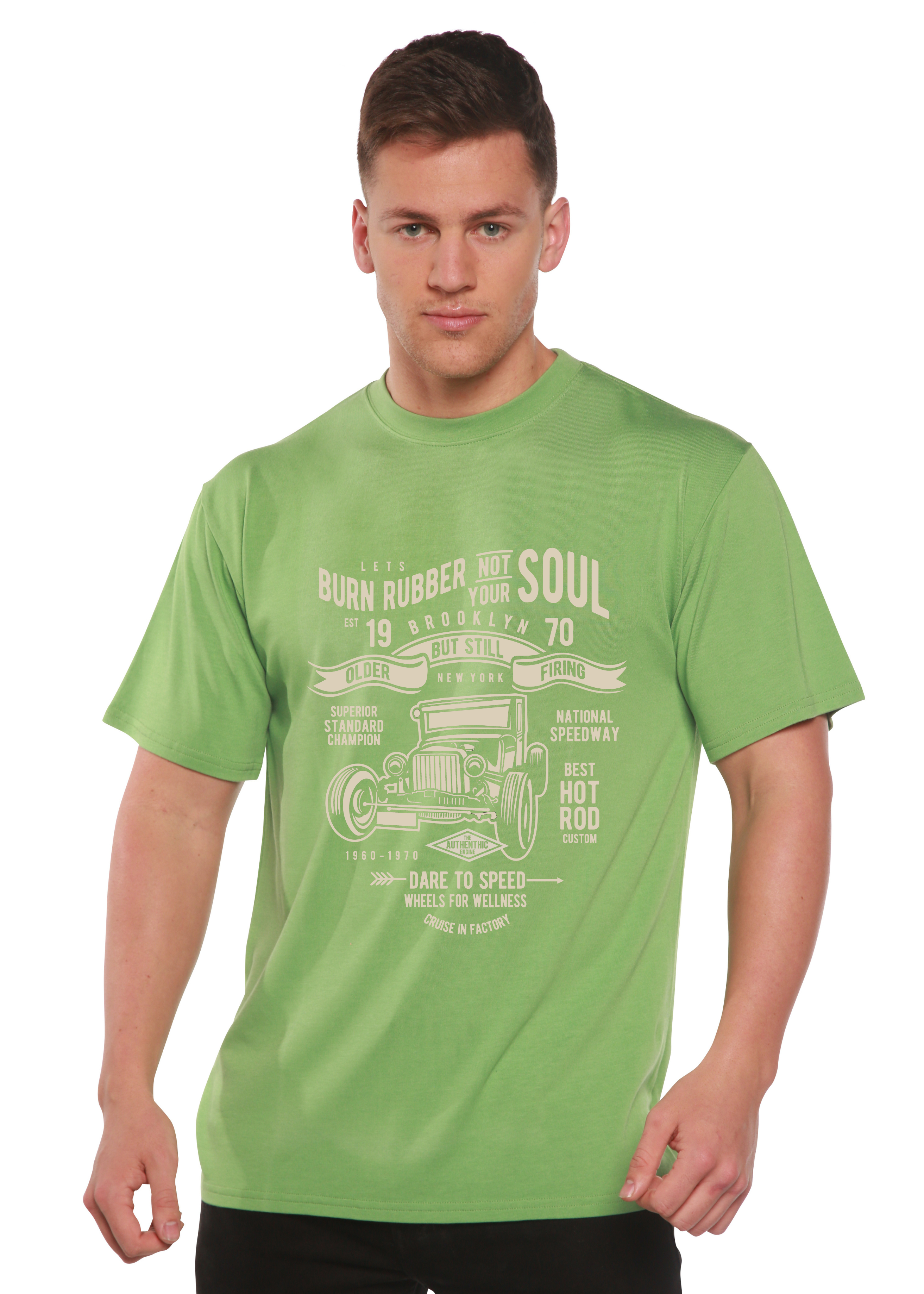 Burn Rubber Men's Bamboo Viscose/Organic Cotton Short Sleeve Graphic T-Shirt - The7Letter