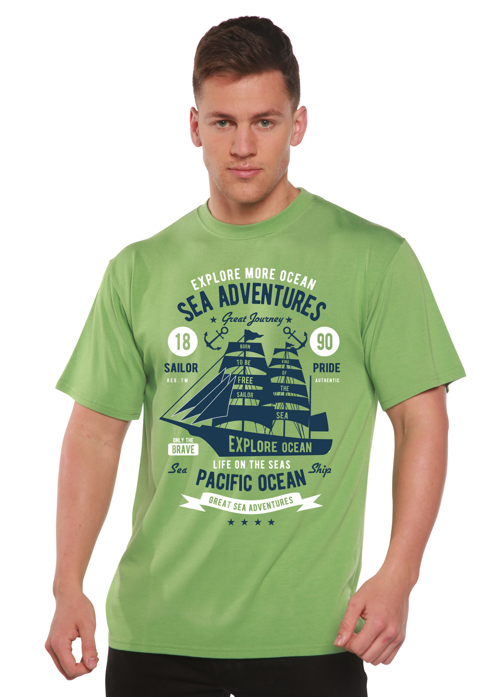 Sea Adventures Spun Bamboo® Men's Bamboo Viscose/Organic Cotton Short Sleeve Graphic T-Shirt - The7Letter
