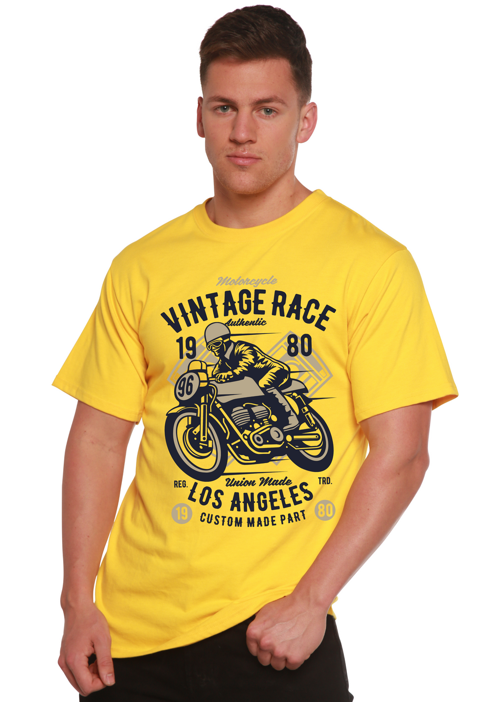 Vintage Race Spun Bamboo® Men's Bamboo Viscose/Organic Cotton Short Sleeve Graphic T-Shirt - The7Letter