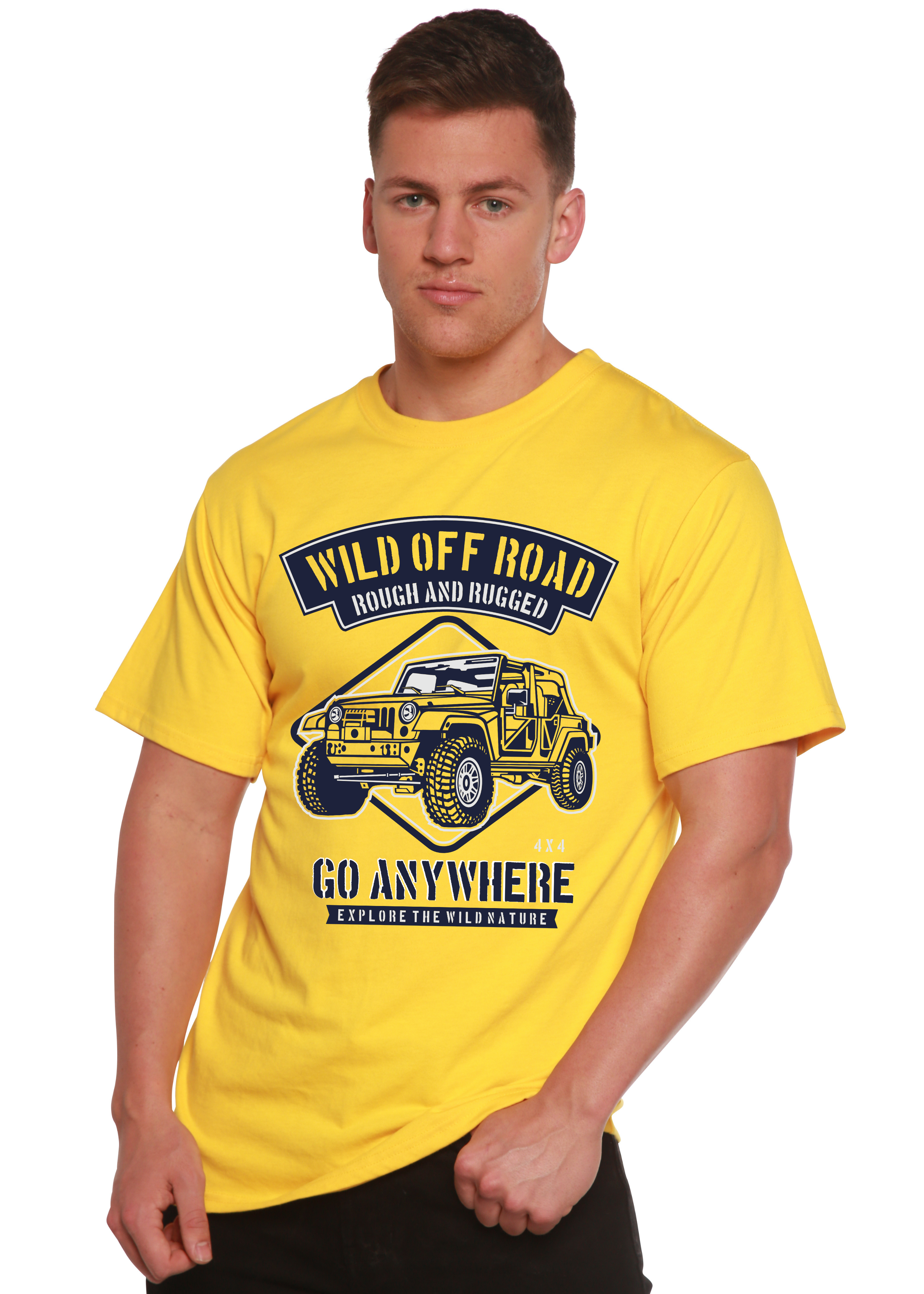 Wild Off Road Spun Bamboo® Men's Bamboo Viscose/Organic Cotton Short Sleeve Graphic T-Shirt - The7Letter