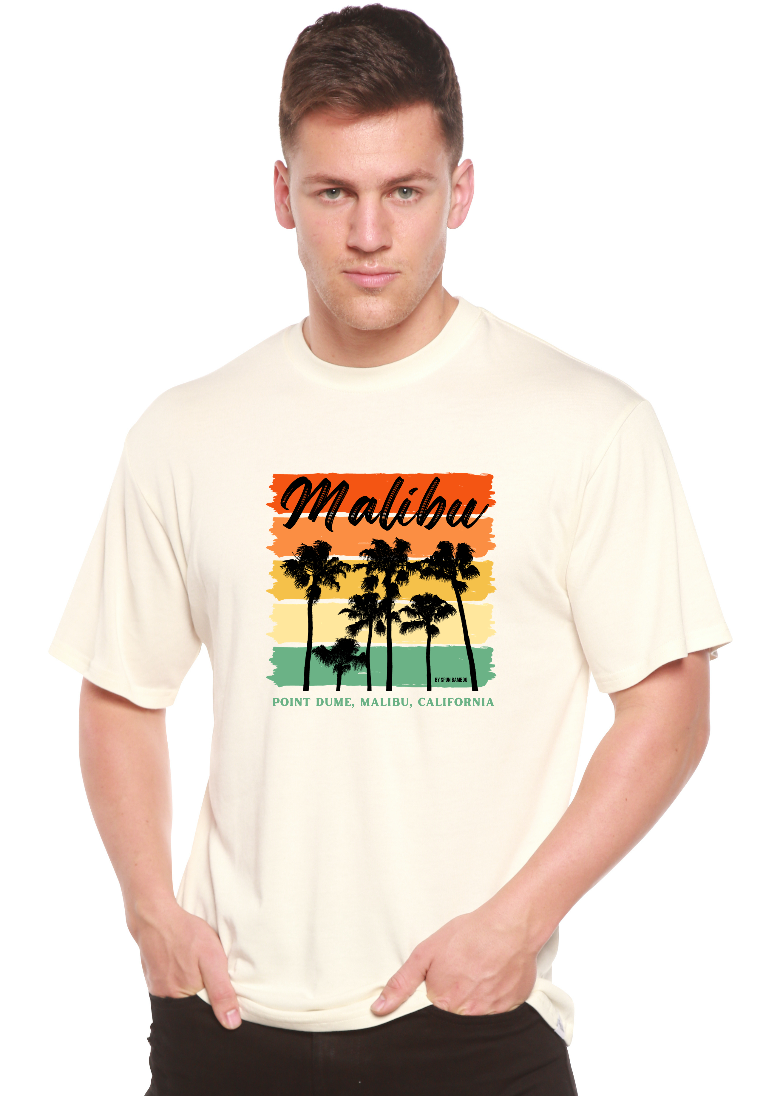 Malibu Unisex Bamboo Viscose/Organic Cotton Short Sleeve Graphic T-Shirt - The7Letter