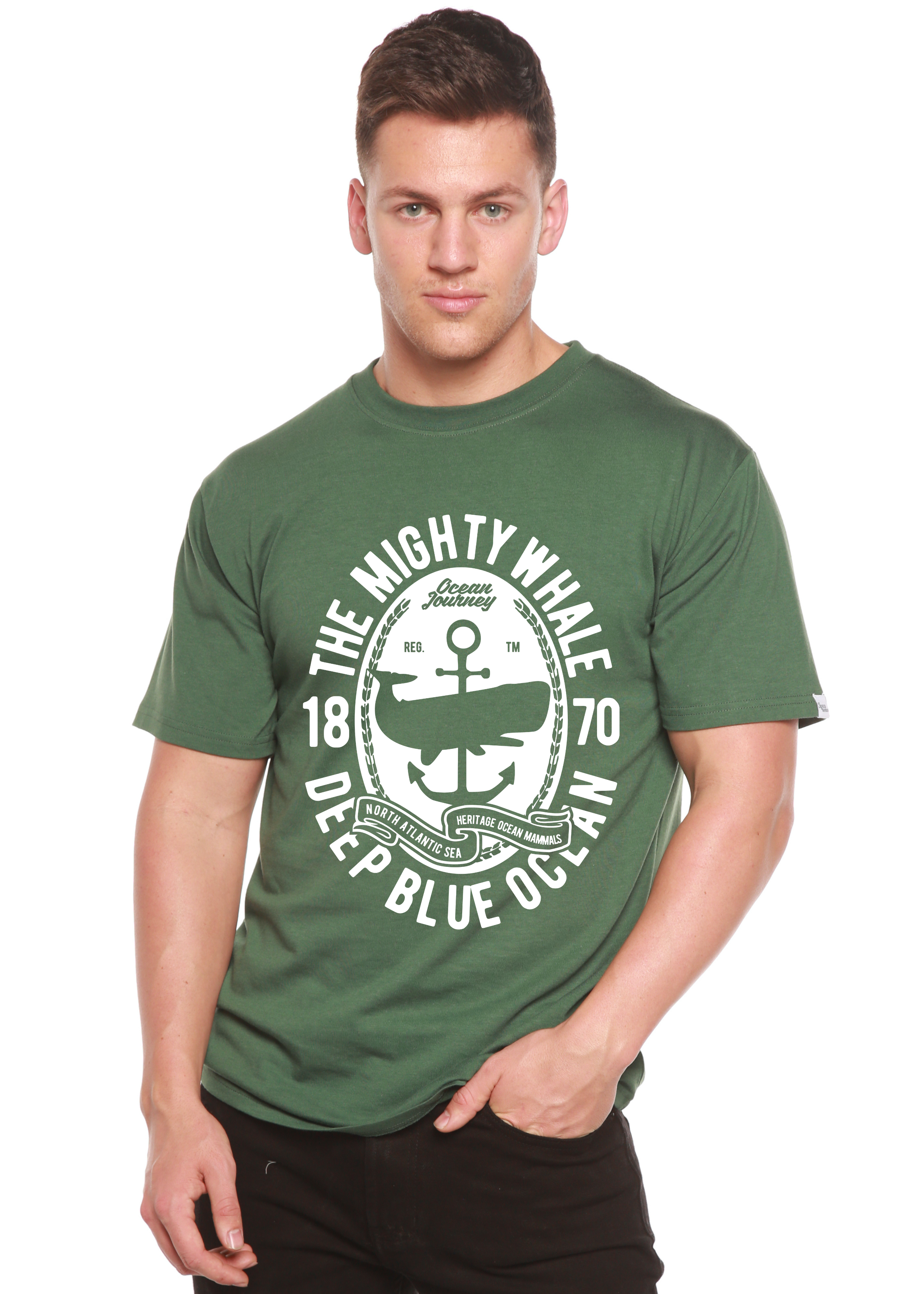 The Mighty Spun Bamboo® Men's Bamboo Viscose/Organic Cotton Short Sleeve Graphic T-Shirt - The7Letter
