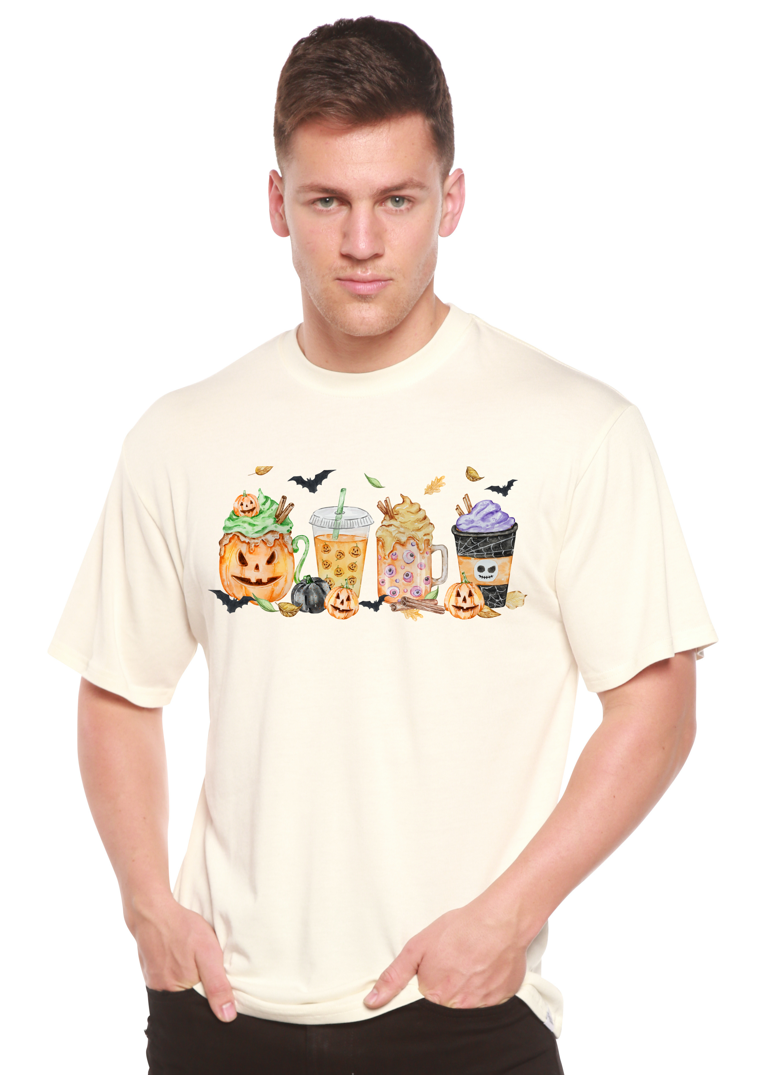 Happy Halloween Men's Bamboo Viscose/Organic Cotton Short Sleeve Graphic T-Shirt - The7Letter