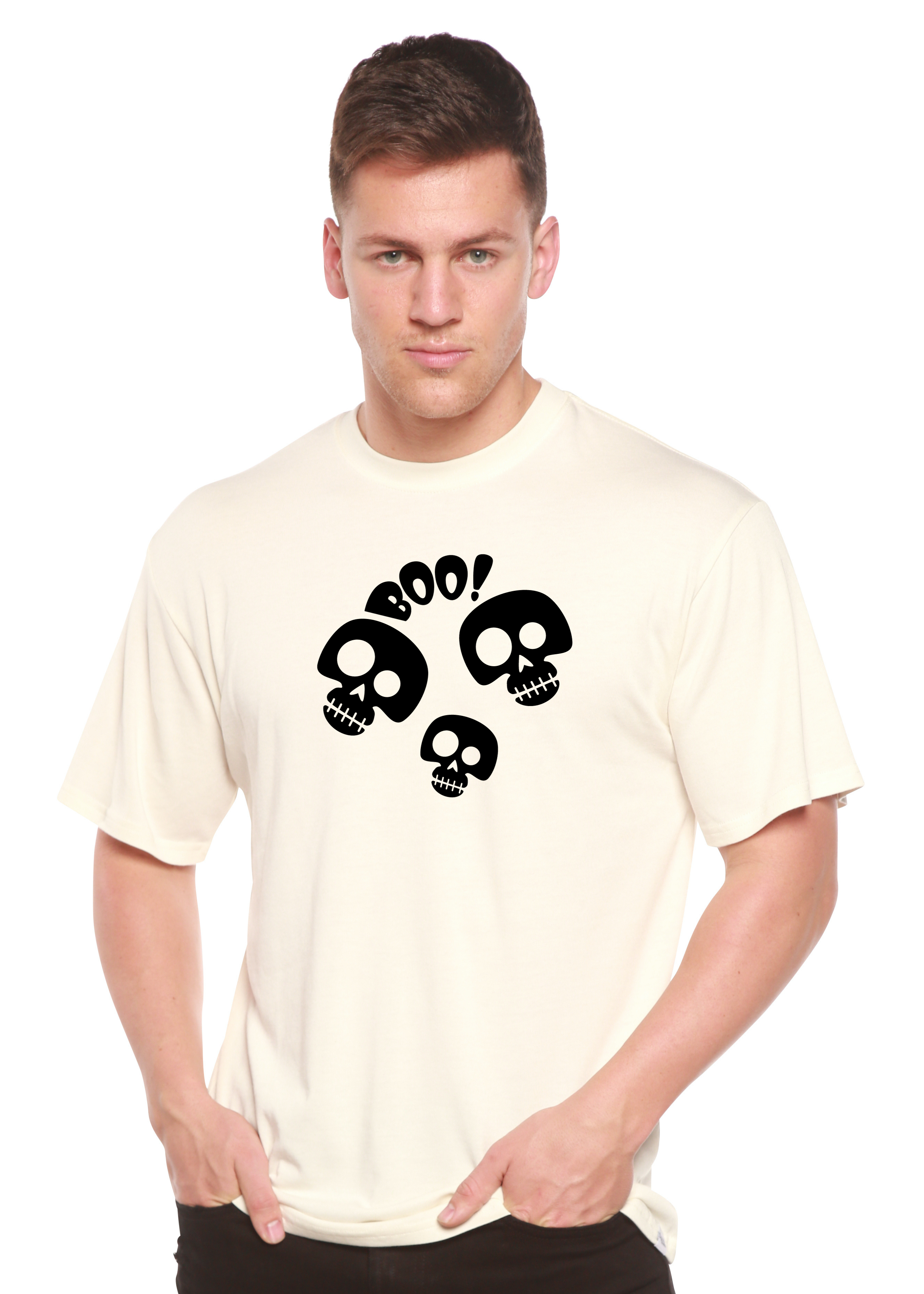 Halloween Boo Unisex Bamboo Viscose/Organic Cotton Short Sleeve Graphic T-Shirt - The7Letter