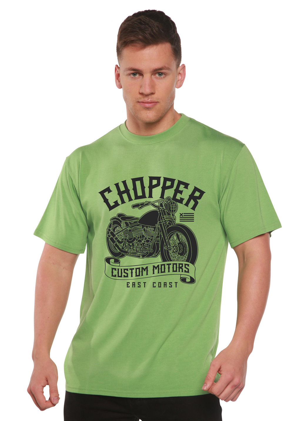 Chopper Custom Motors Men's Bamboo Viscose/Organic Cotton Short Sleeve Graphic T-Shirt - The7Letter